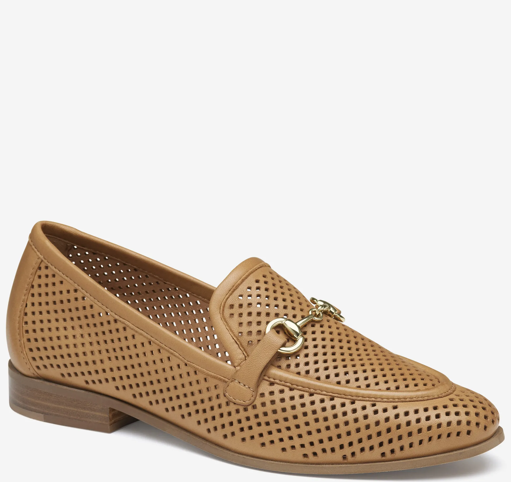 Mules & Loafers^Johnston & Murphy Ali Perfed Bit Loafer TanGloveLeather