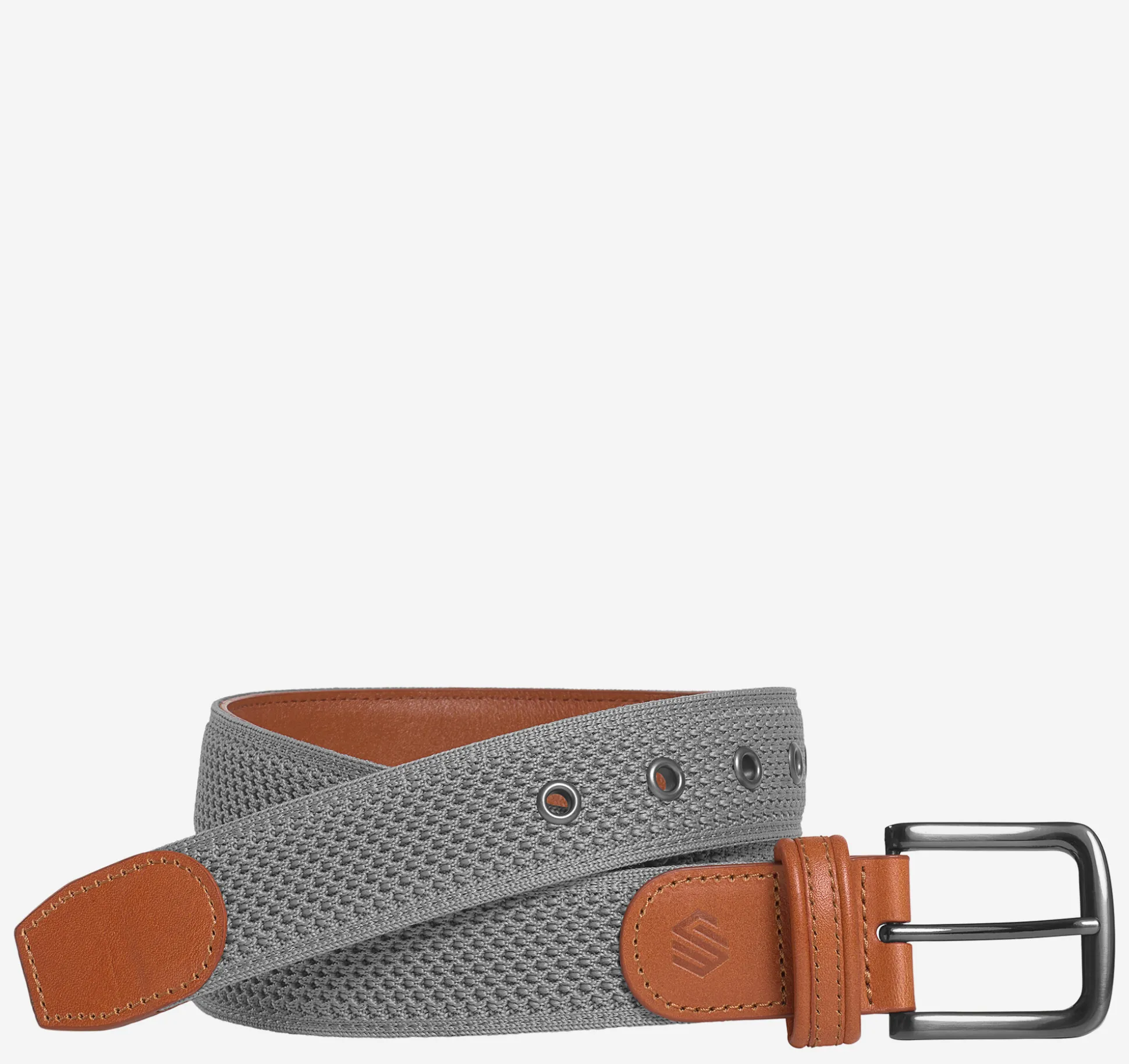 Belts^Johnston & Murphy Amherst Knit Belt Gray