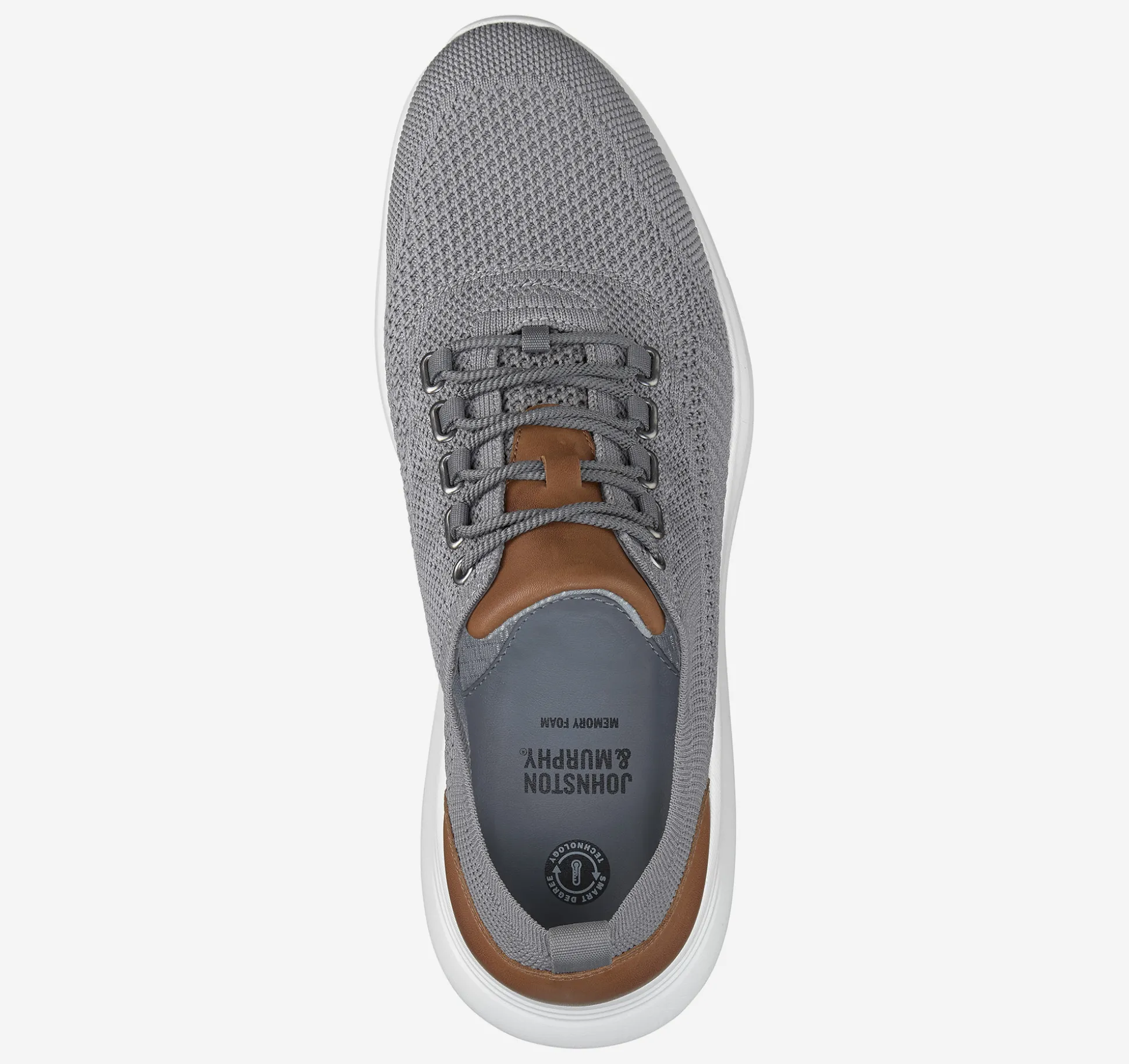 Lace-ups^Johnston & Murphy Amherst Knit U-Throat GrayKnit