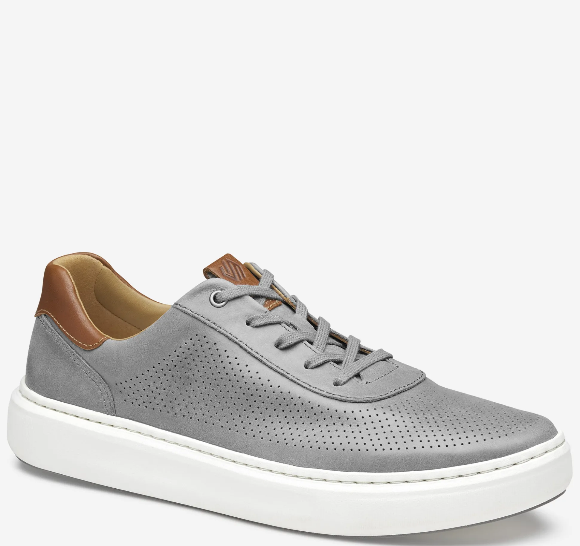 New Arrivals | Lace-ups^Johnston & Murphy Anders Perfed U-Throat GrayFullGrain