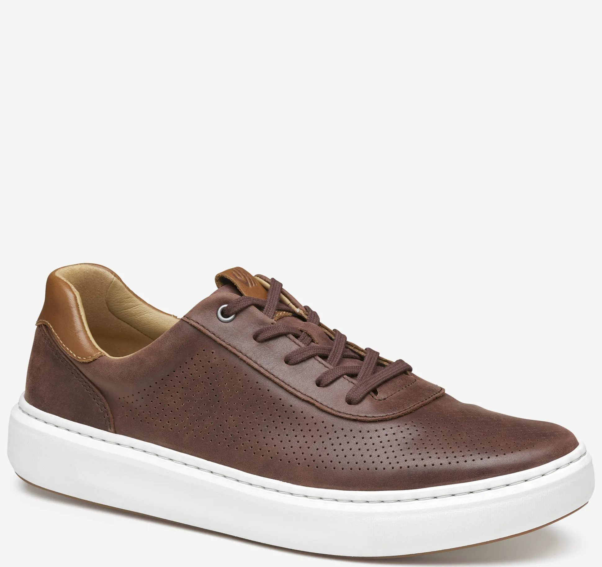 New Arrivals | Sneakers^Johnston & Murphy Anders Perfed U-Throat DarkMahoganyFullGrain