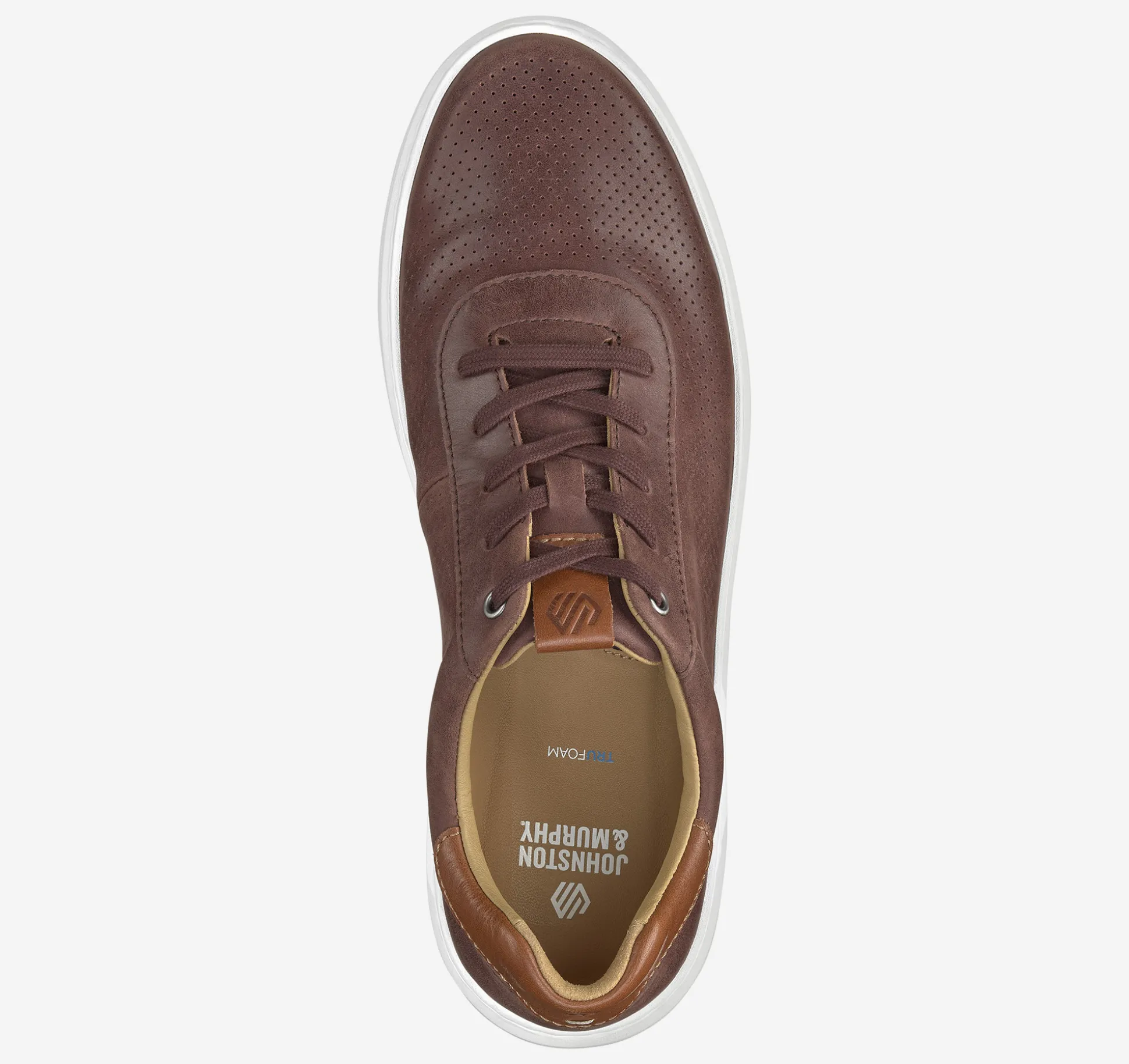 New Arrivals | Sneakers^Johnston & Murphy Anders Perfed U-Throat DarkMahoganyFullGrain