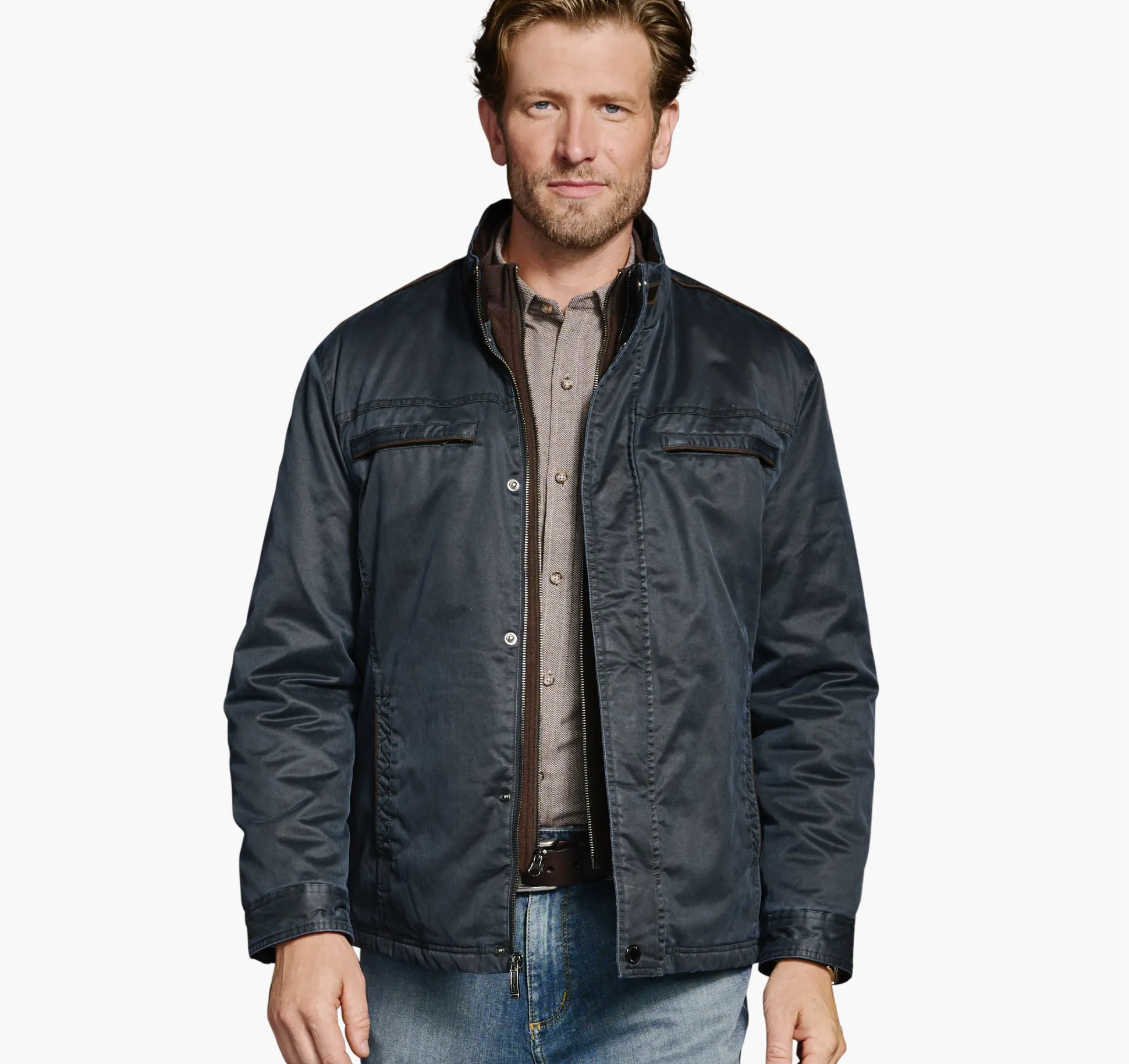 Coats, Jackets & Vests^Johnston & Murphy Antique Cotton Jacket Navy
