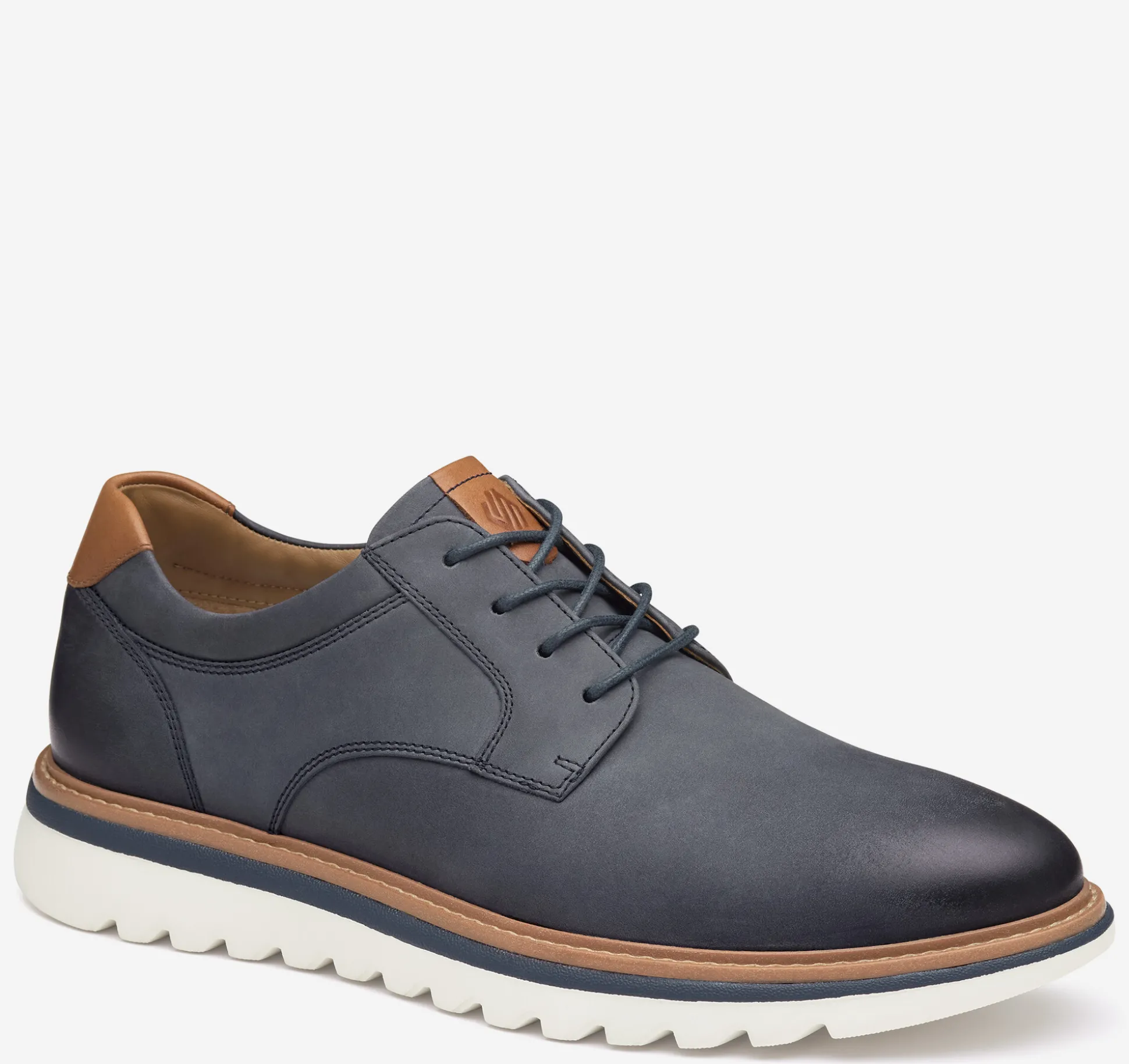 Lace-ups^Johnston & Murphy Braydon Plain Toe NavyOiledNubuck
