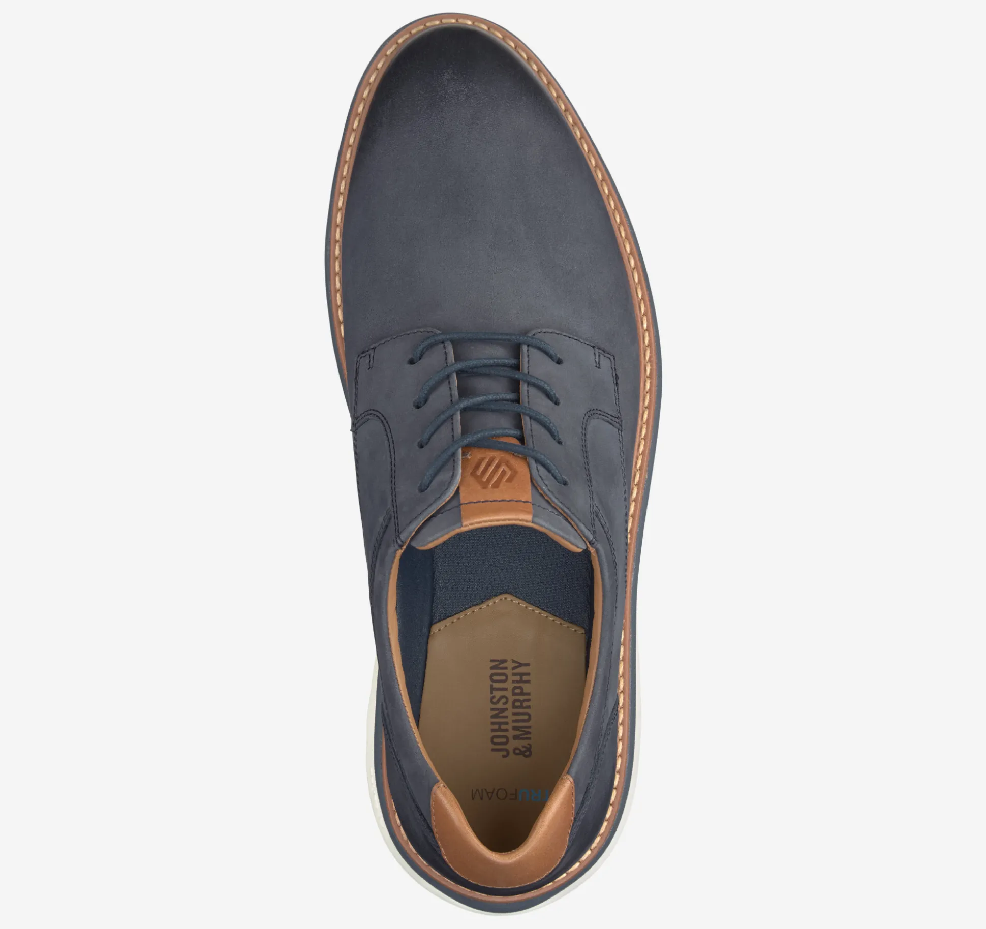 Lace-ups^Johnston & Murphy Braydon Plain Toe NavyOiledNubuck