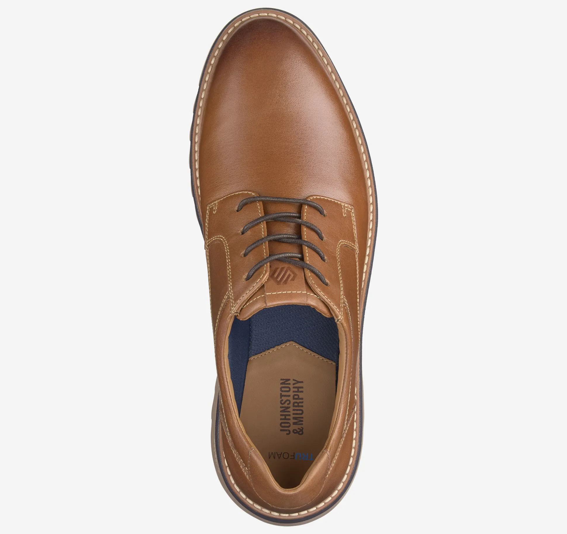 Lace-ups^Johnston & Murphy Braydon Plain Toe TanFullGrain