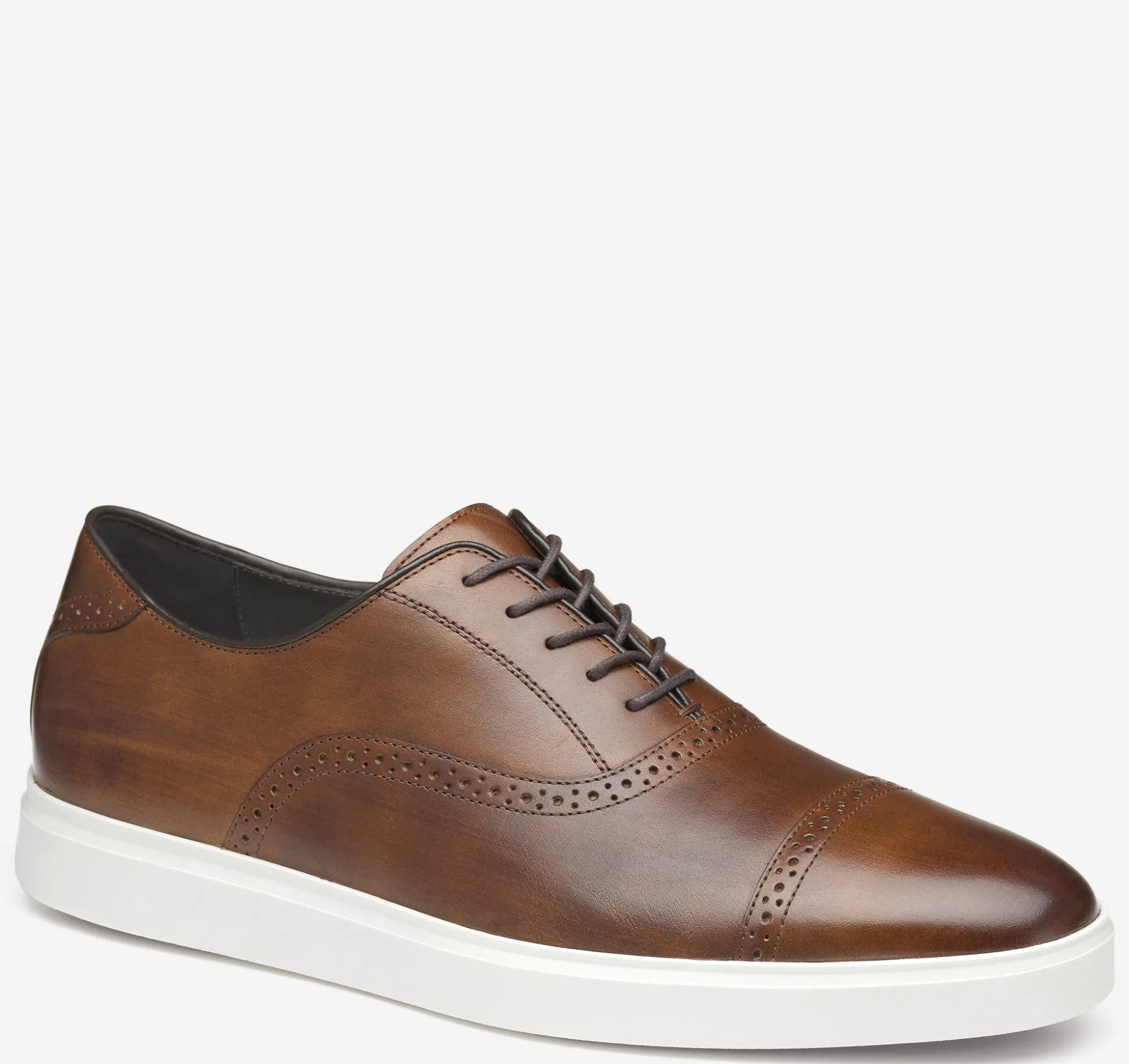 Lace-ups^Johnston & Murphy Brody Cap Toe BrownHand-StainedFullGrain