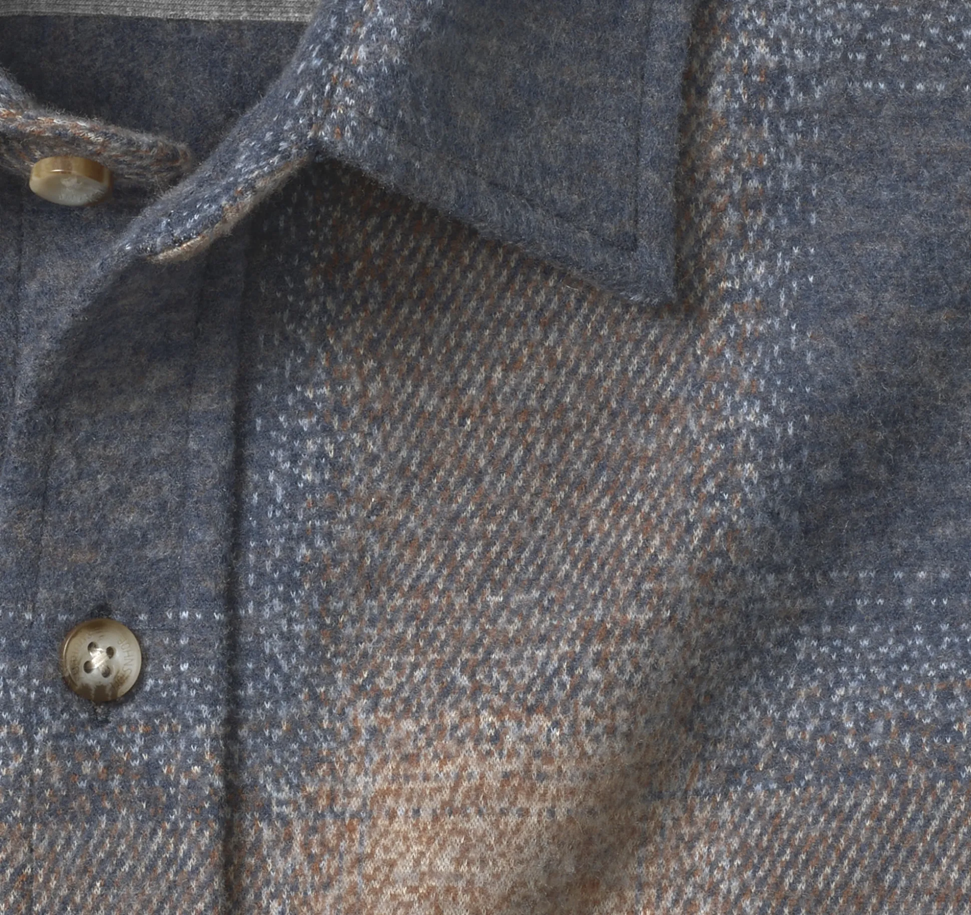 Shirts | Sweaters & Knits^Johnston & Murphy Brushed Button-Front Knit BrownBoxedPlaid