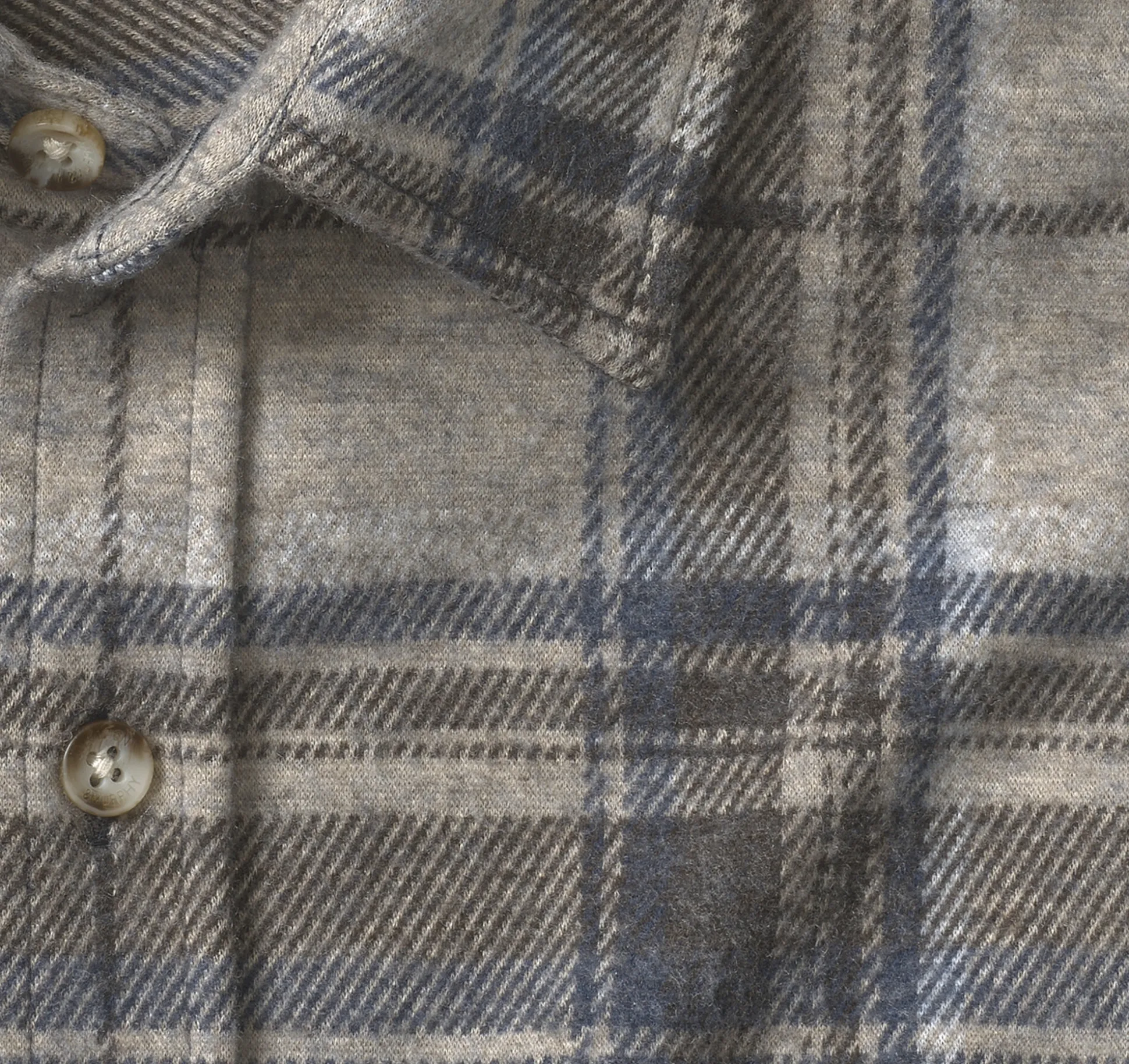 Shirts | Sweaters & Knits^Johnston & Murphy Brushed Button-Front Knit OatmealLargePlaid