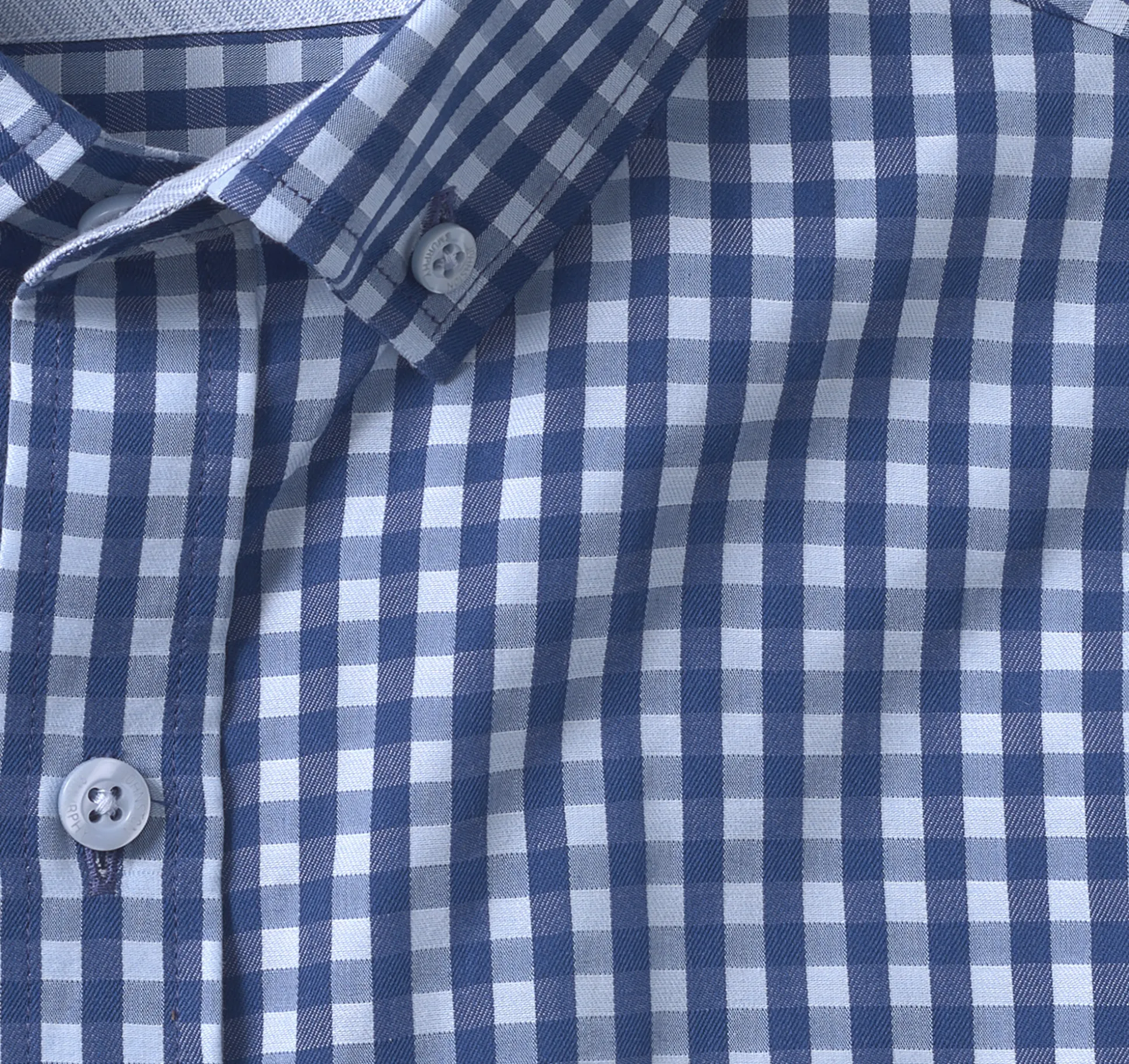 New Arrivals | Shirts^Johnston & Murphy Button-Collar Premium Cotton Shirt Navy/BlueGingham