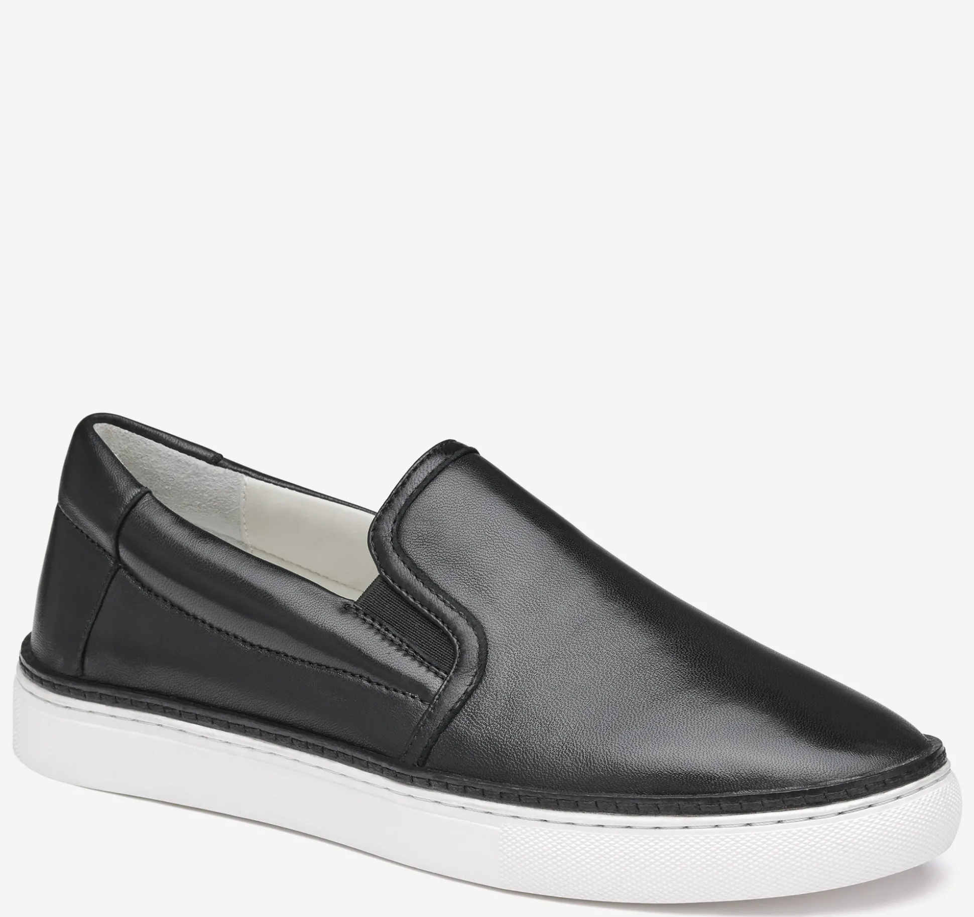Mules & Loafers^Johnston & Murphy Callie Double-Gore Slip-On BlackGloveLeather