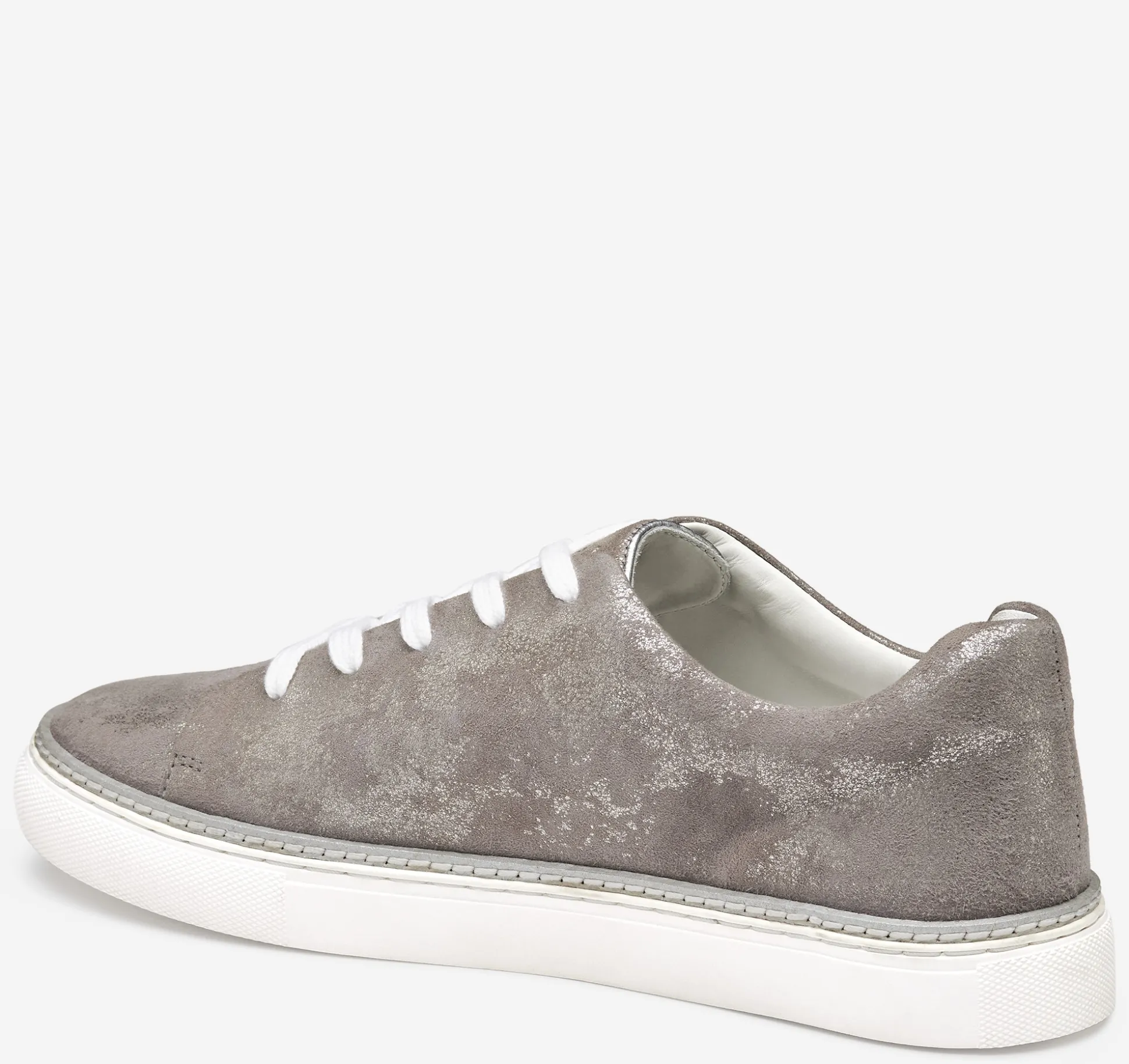Sneakers^Johnston & Murphy Callie Lace-to-Toe SilverMetallicItalianSuede