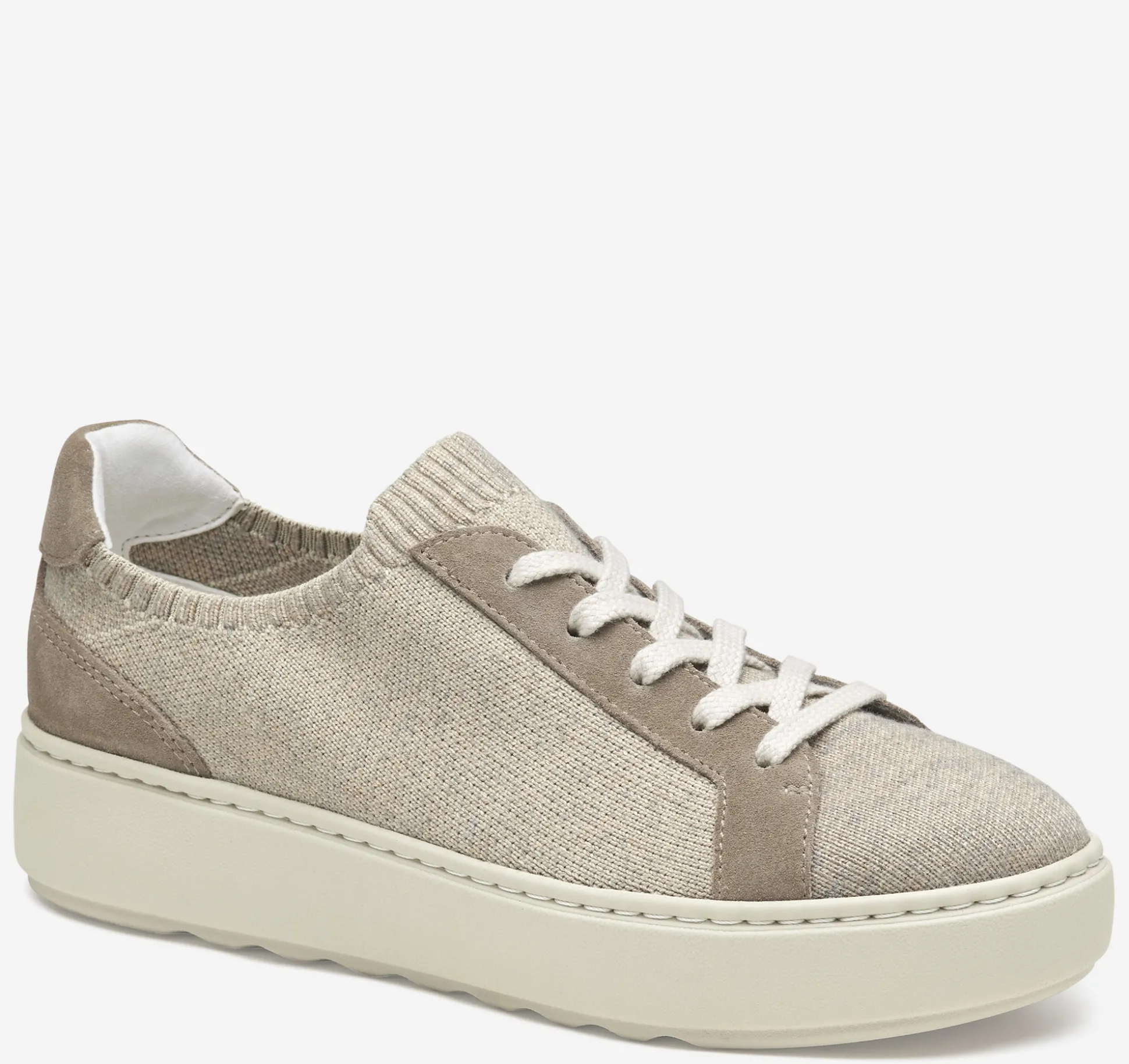 Sneakers^Johnston & Murphy Cammie Knit Lace-Up TaupeKnit
