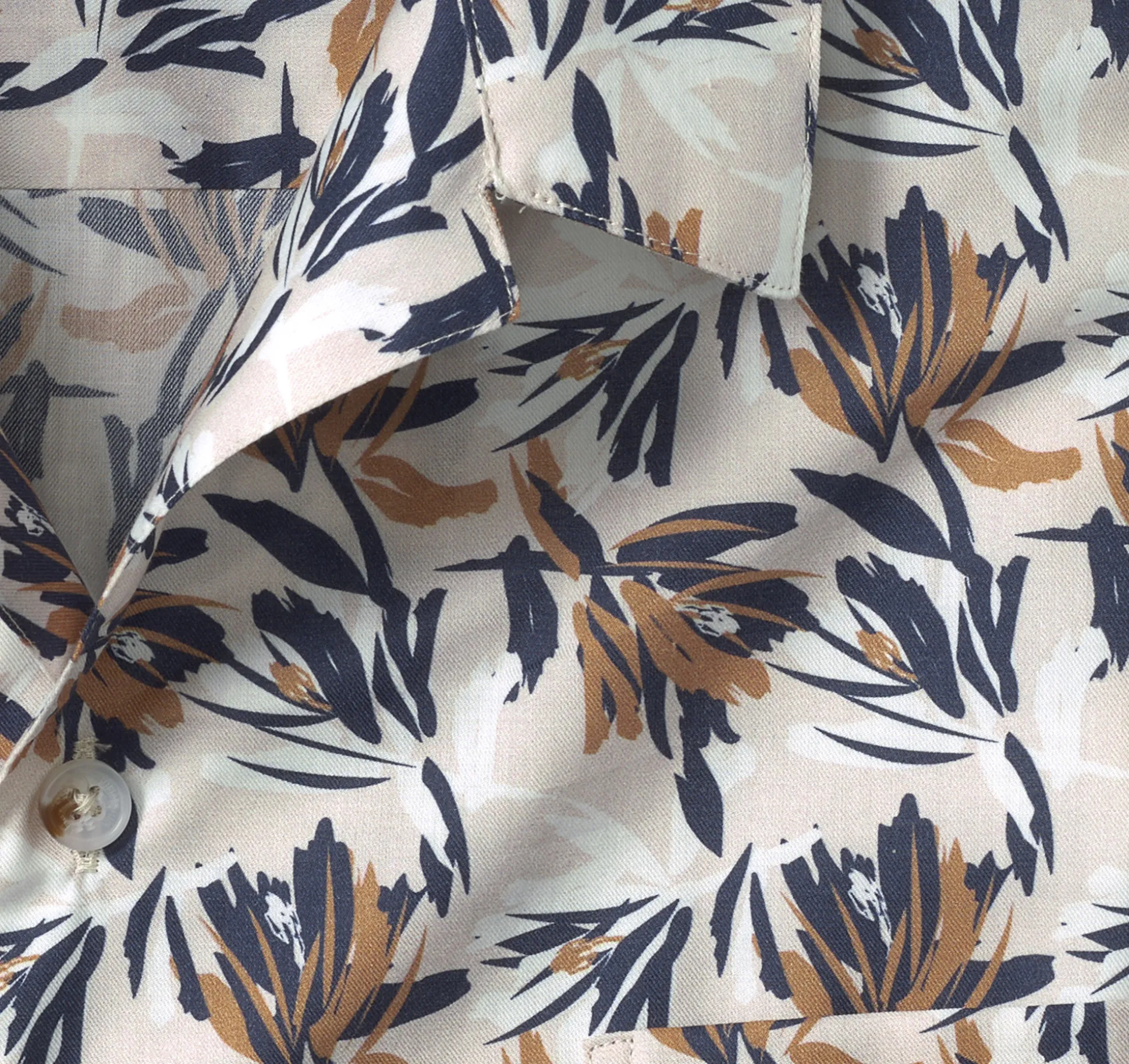 Short-sleeve Shirts^Johnston & Murphy Camp Shirt IvoryFoliage