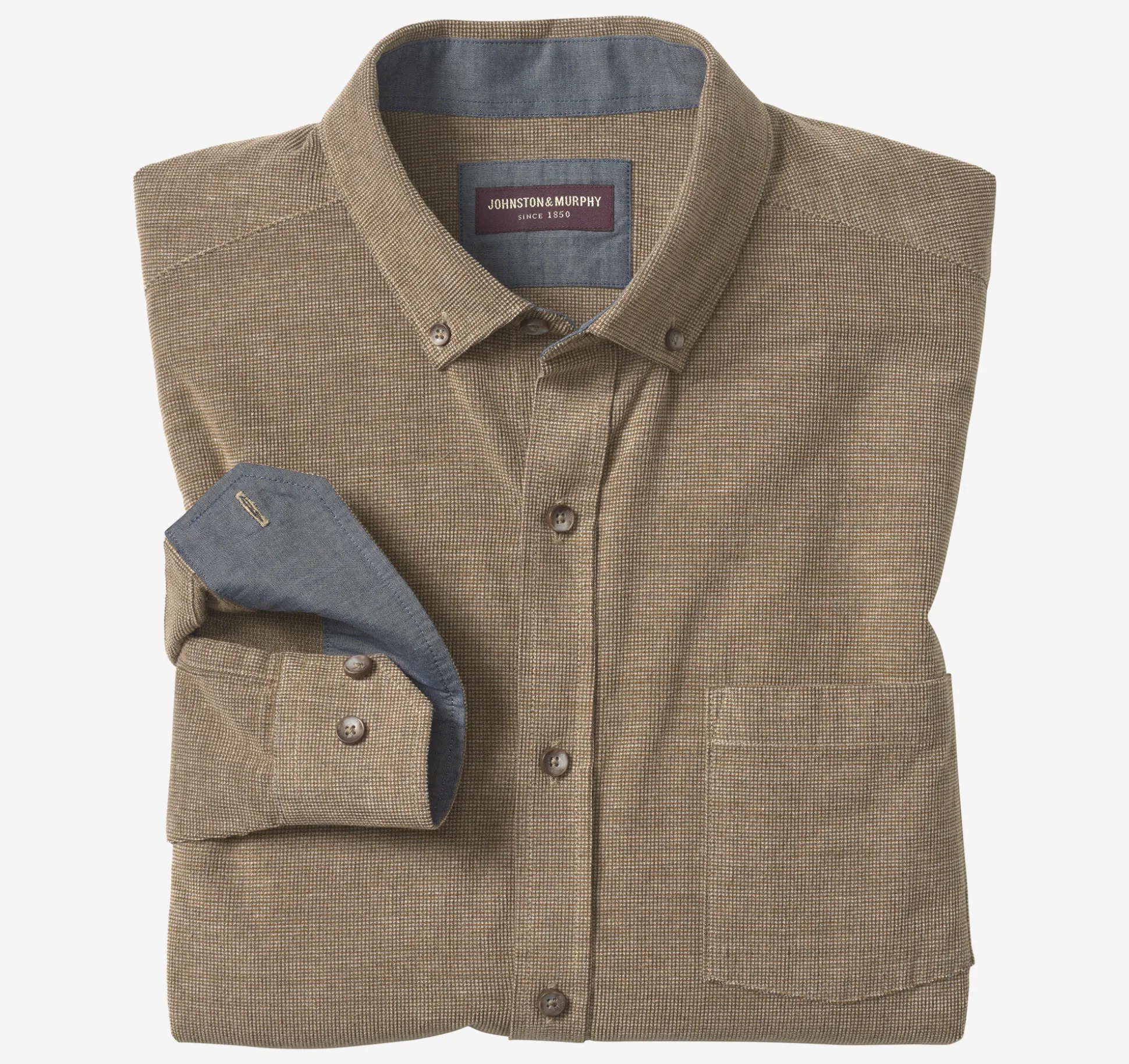 Shirts^Johnston & Murphy Corduroy Shirt BrownTextured