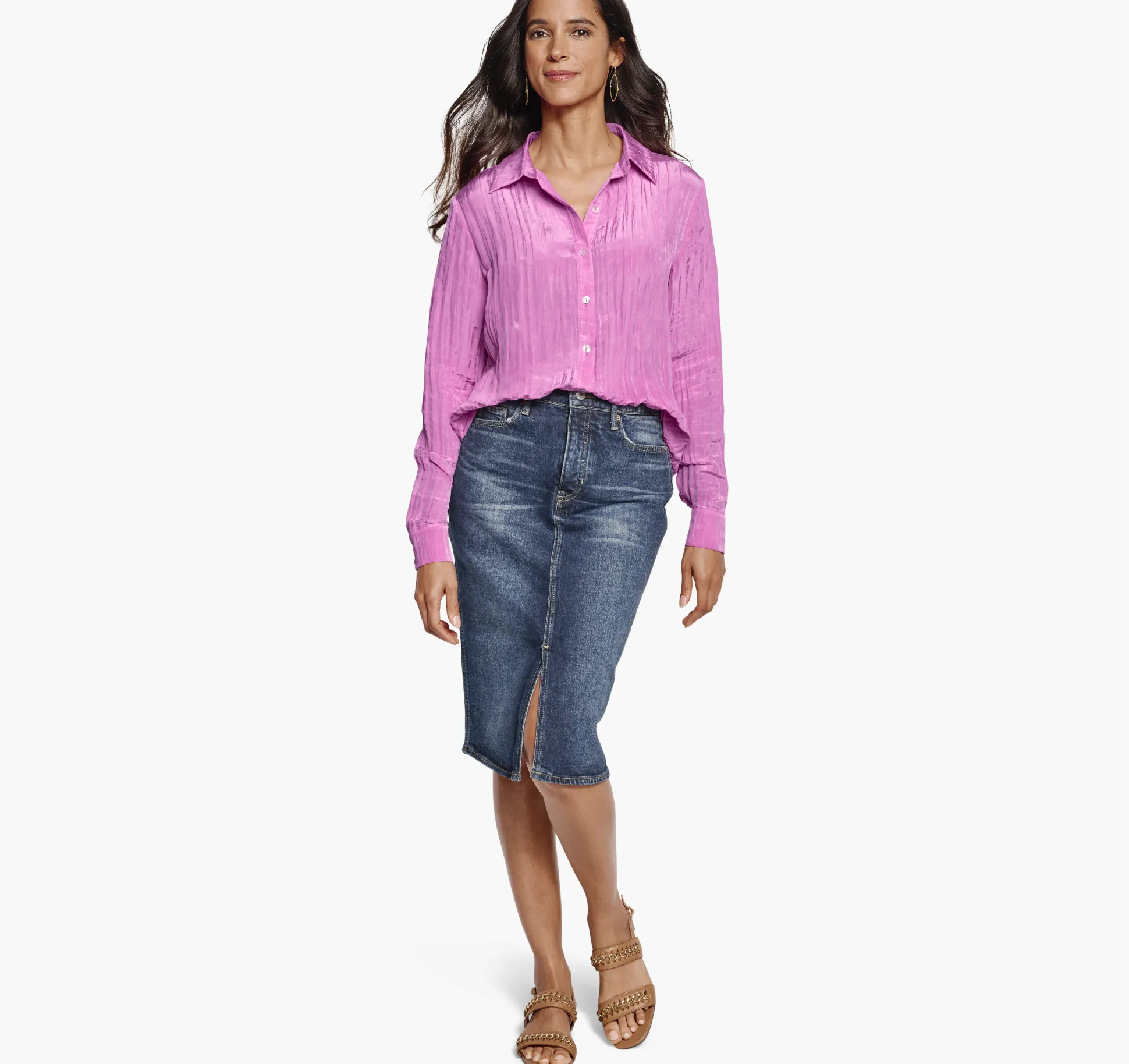 Shirts, Sweaters & Blazers^Johnston & Murphy Crinkle Button-Front Shirt LightPink