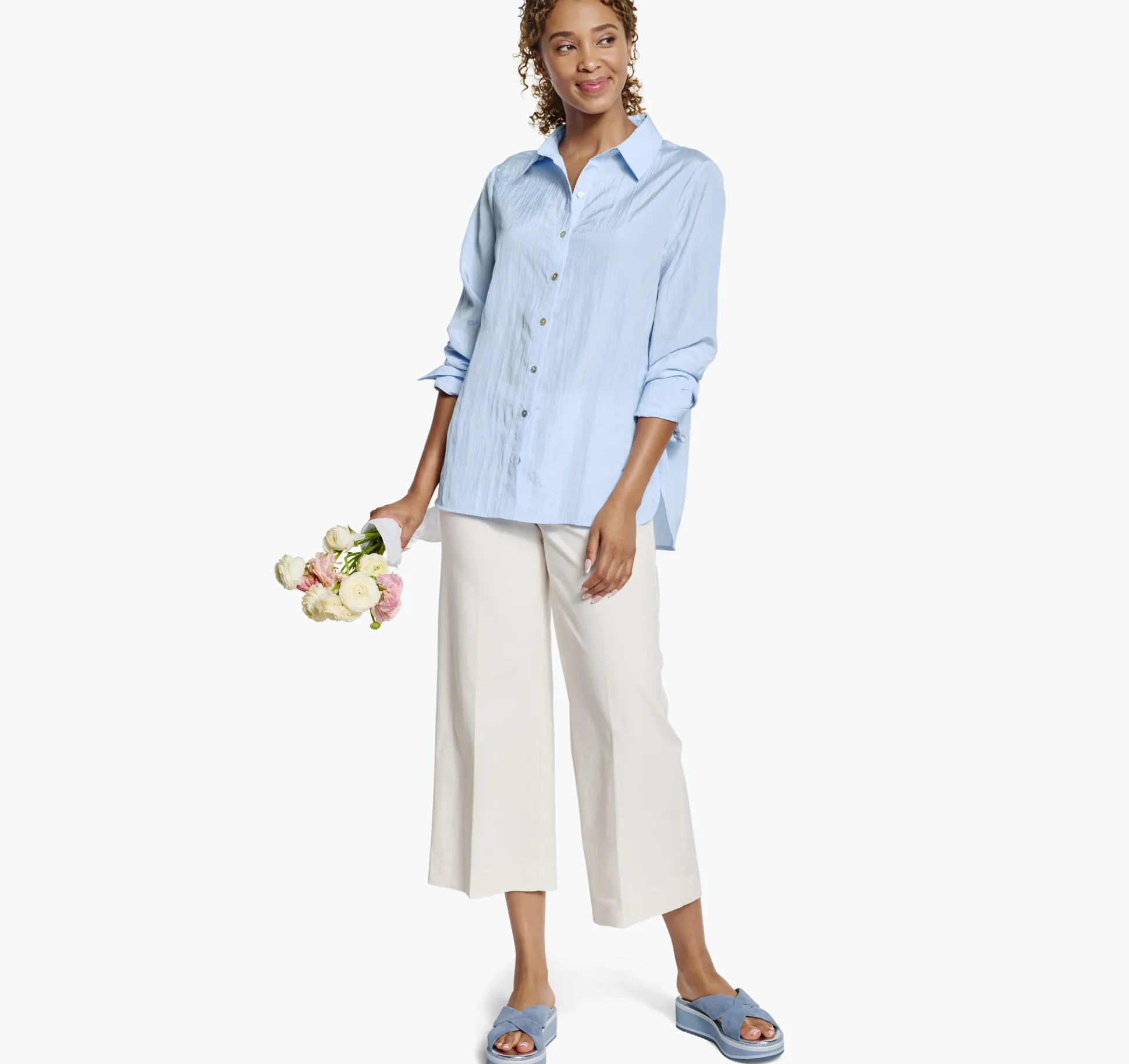 Shirts, Sweaters & Blazers^Johnston & Murphy Crinkle Button-Front Shirt LightBlue