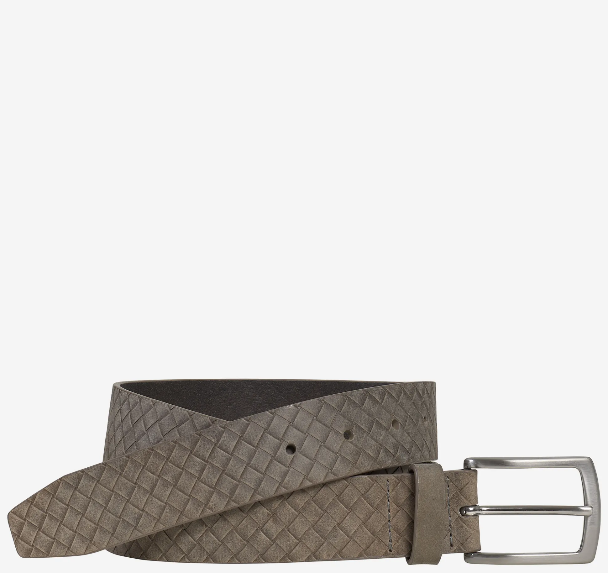 Belts^Johnston & Murphy Diamond-Embossed Belt Gray