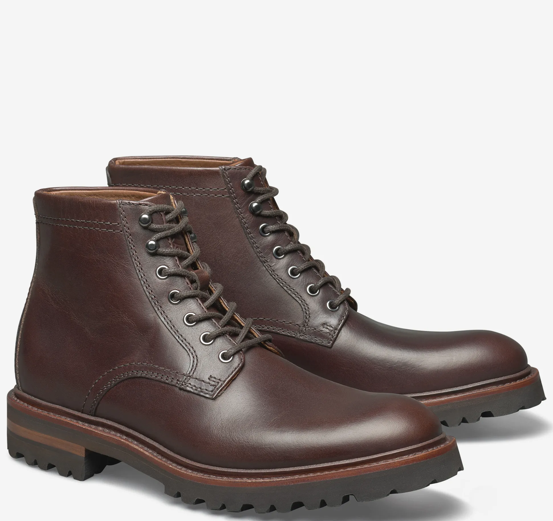 Dress Shoes | Boots^Johnston & Murphy Dudley Lug Plain Toe Boot DarkBrownFullGrain