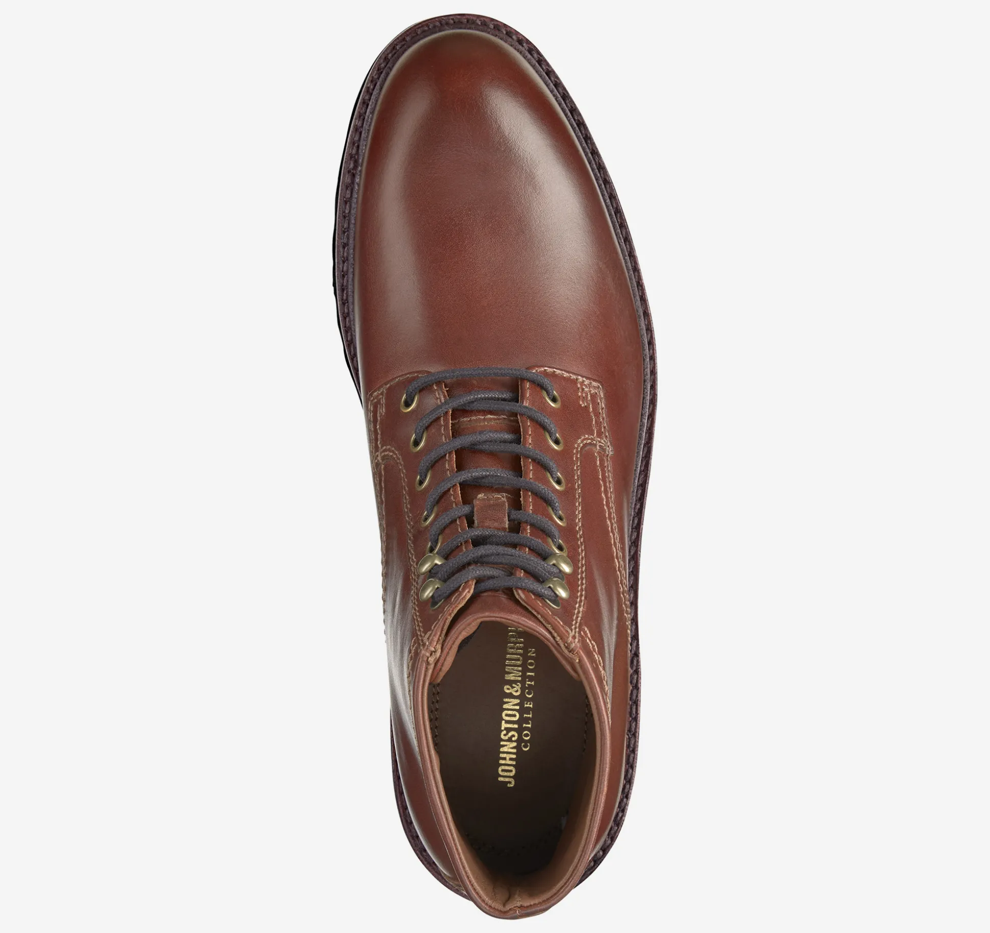 Dress Shoes | Boots^Johnston & Murphy Dudley Lug Plain Toe Boot MahoganyFullGrain