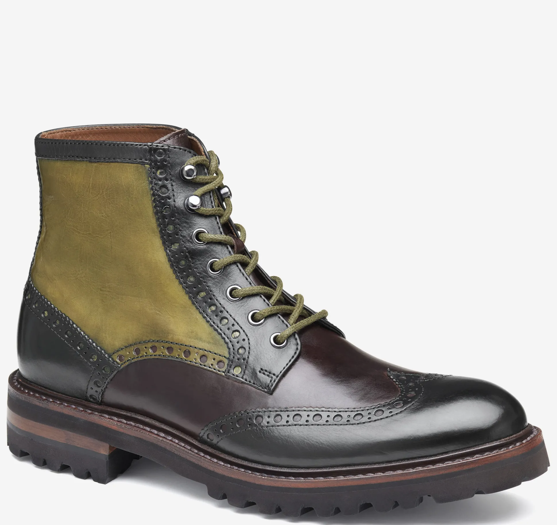 Dress Shoes | Boots^Johnston & Murphy Dudley Lug Wingtip Boot BlackMultiCalfskin