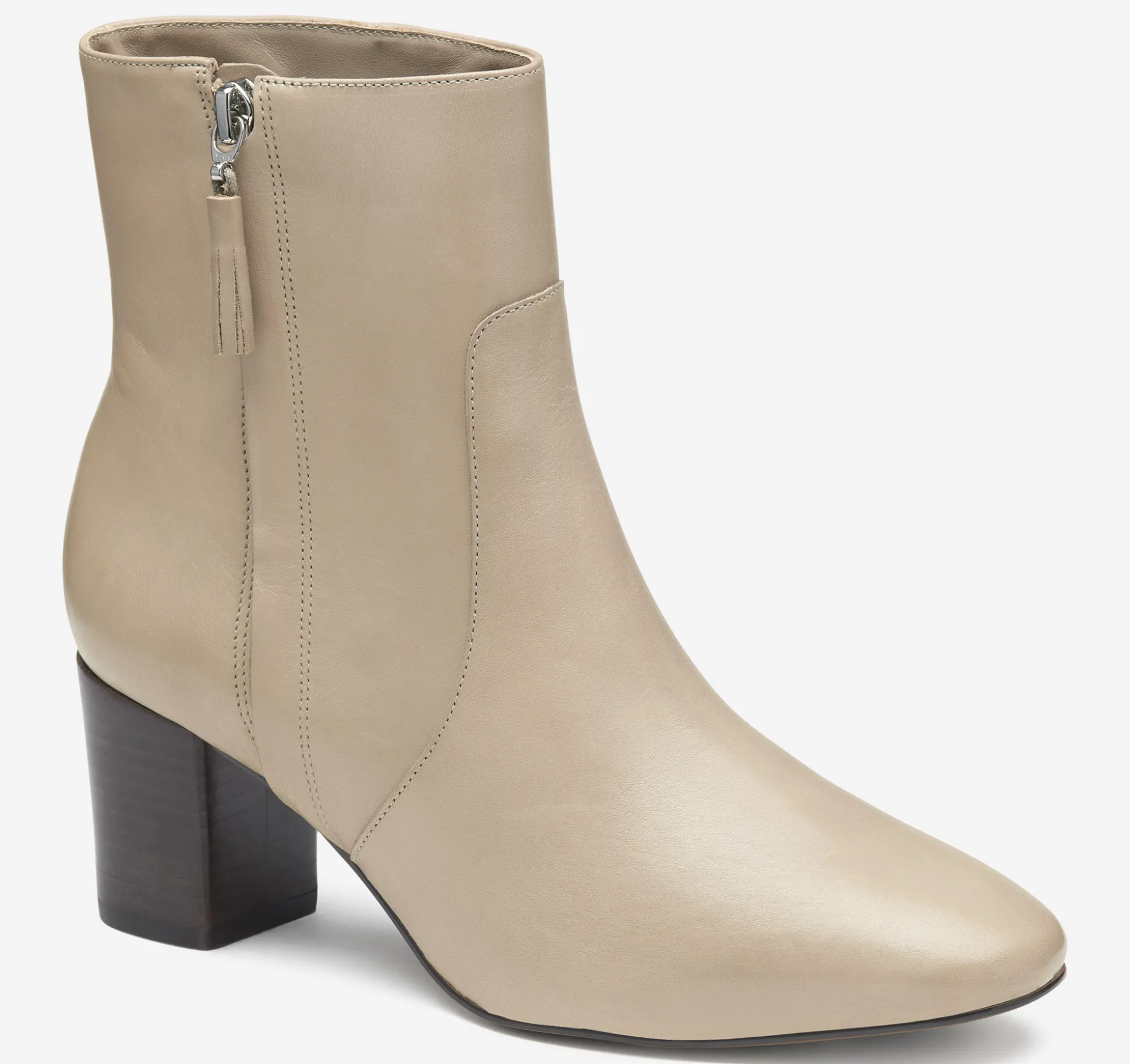 Boots & Booties | Heels & Platform Wedges^Johnston & Murphy Eleanor Side-Zip Bootie BeigeCalfskin