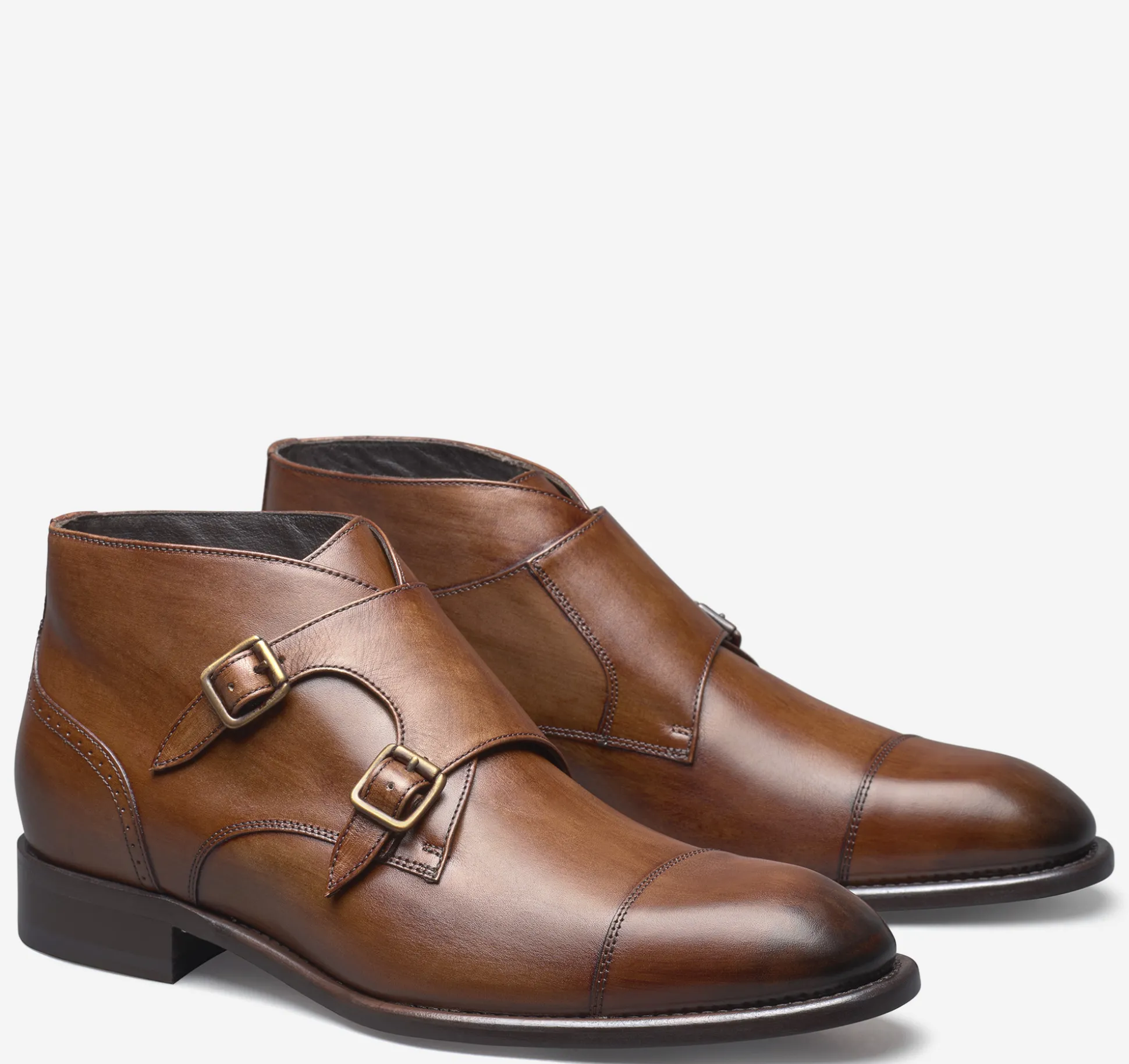 Dress Shoes | Boots^Johnston & Murphy Ellsworth Double Buckle Boot BrownHand-StainedCalfskin