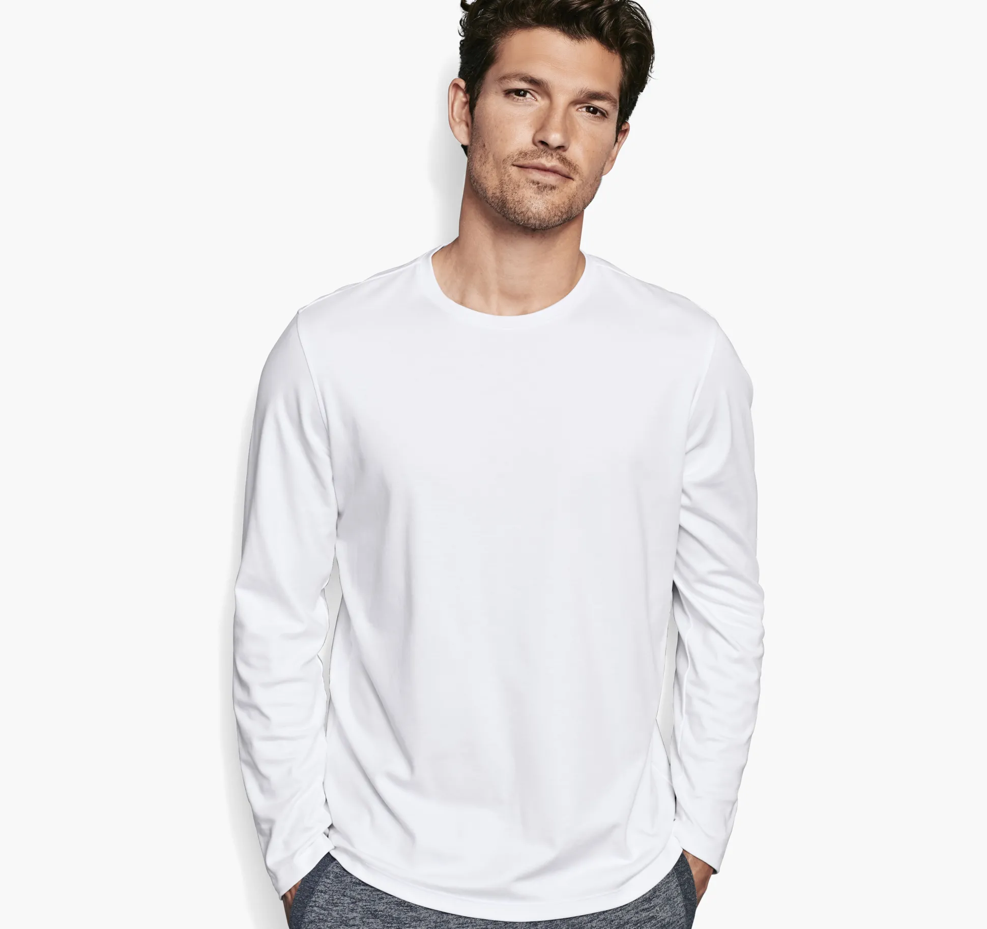 Loungewear | Polos & Tees^Johnston & Murphy Essential Long-Sleeve Tee White