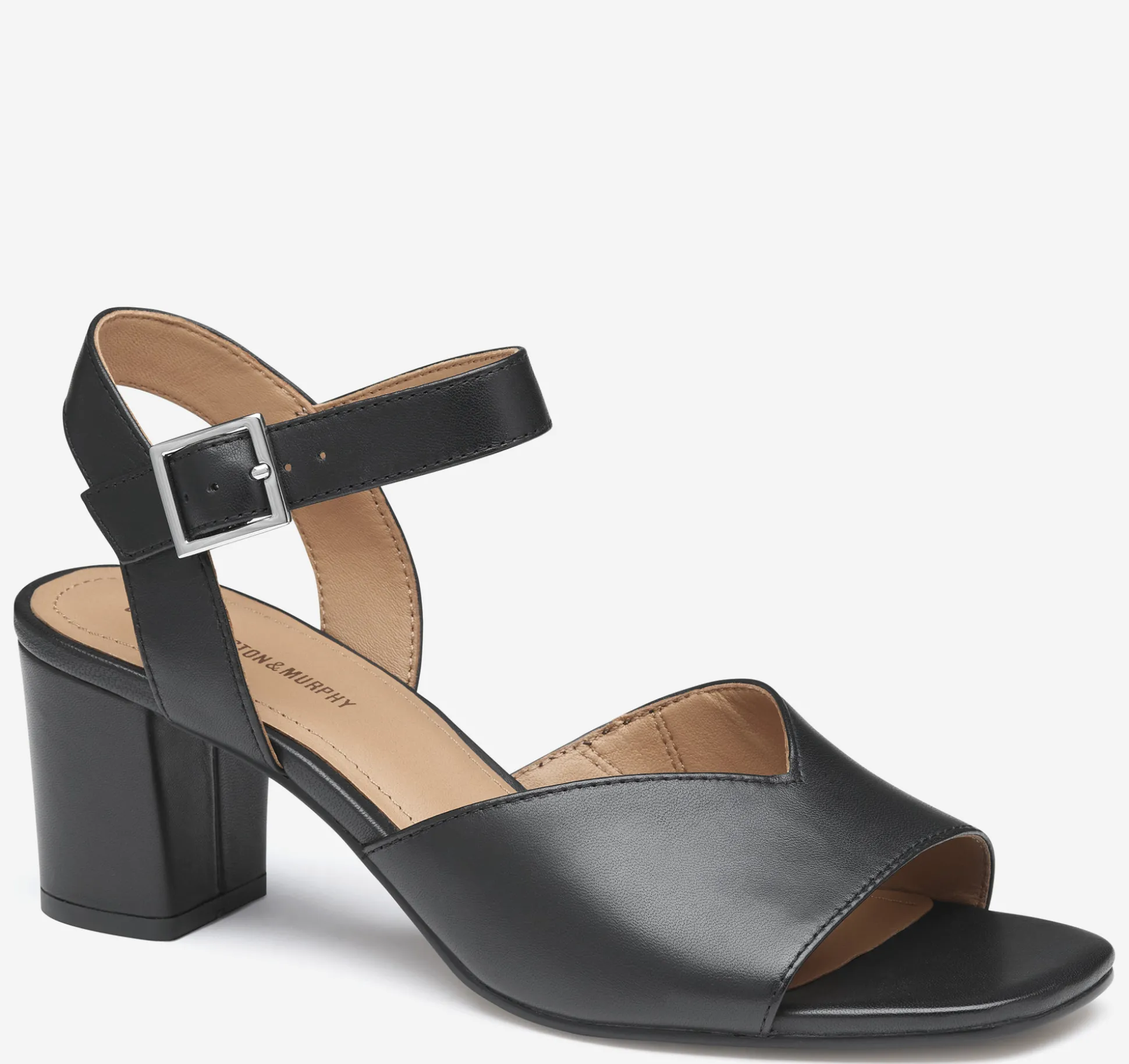 Sandals | Heels & Platform Wedges^Johnston & Murphy Evelyn Ankle-Strap Sandal BlackGloveLeather