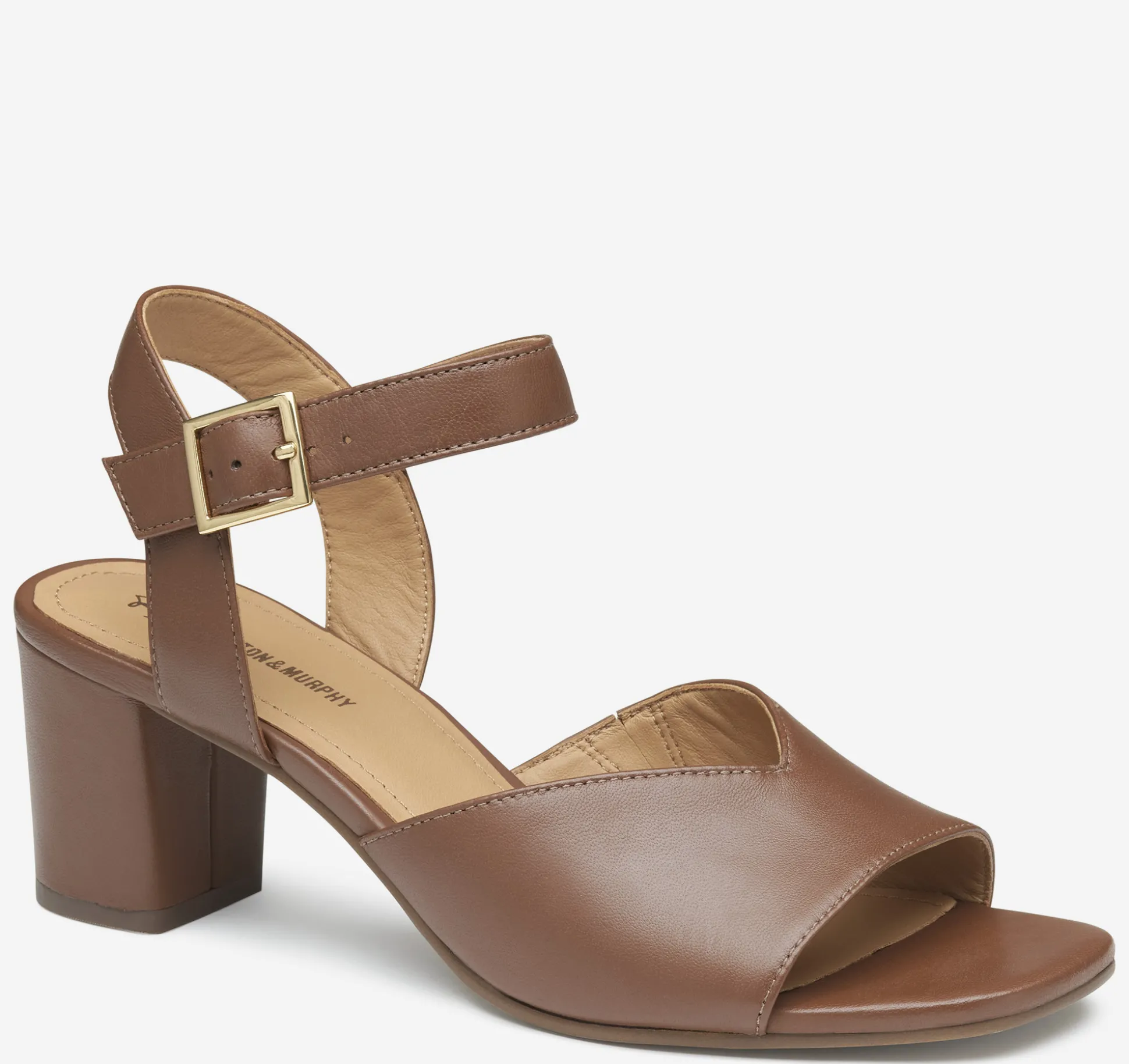 Heels & Platform Wedges | Sandals^Johnston & Murphy Evelyn Ankle-Strap Sandal CognacGloveLeather