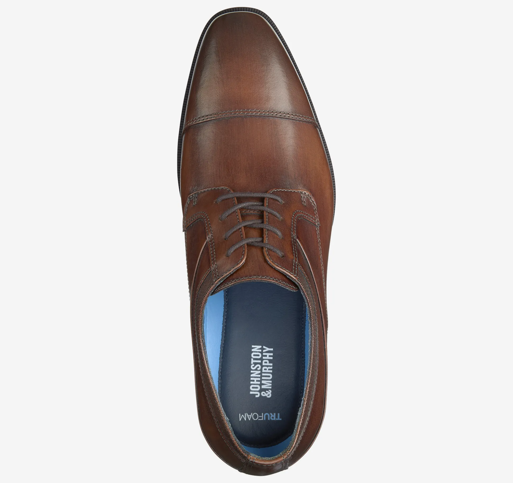 Dress Shoes | Lace-ups^Johnston & Murphy Gibbons Cap Toe MahoganyFullGrain