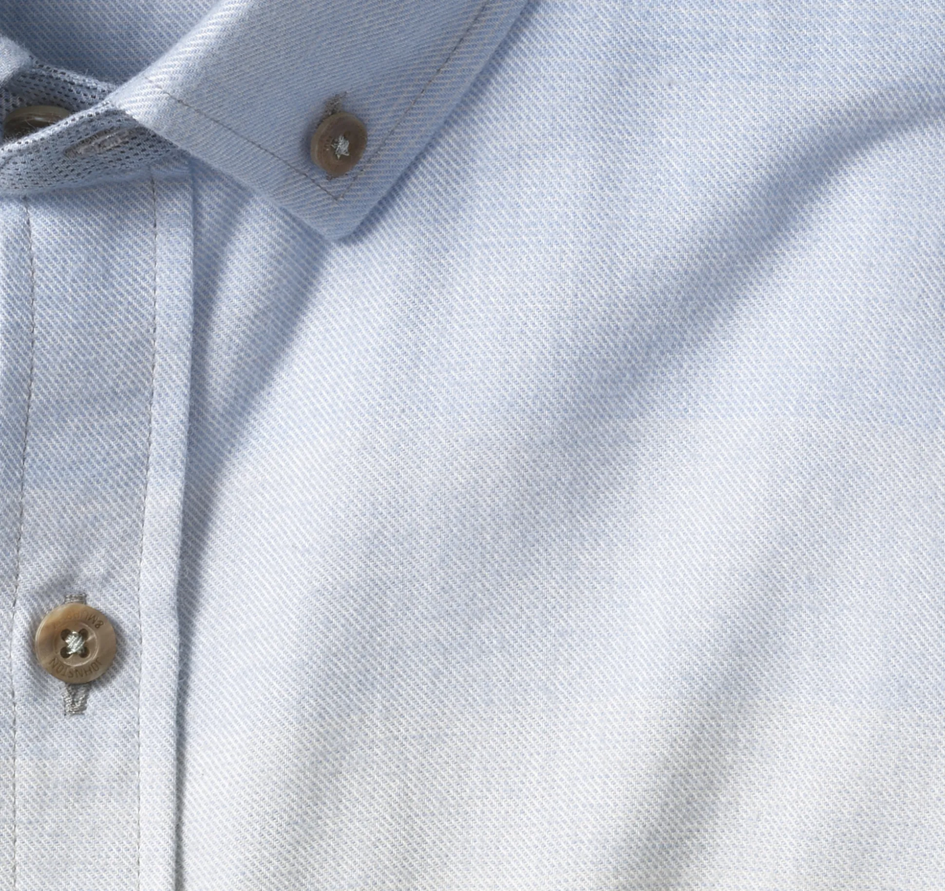 Shirts^Johnston & Murphy Heathered Shirt Blue/BrownBrushedOmbre