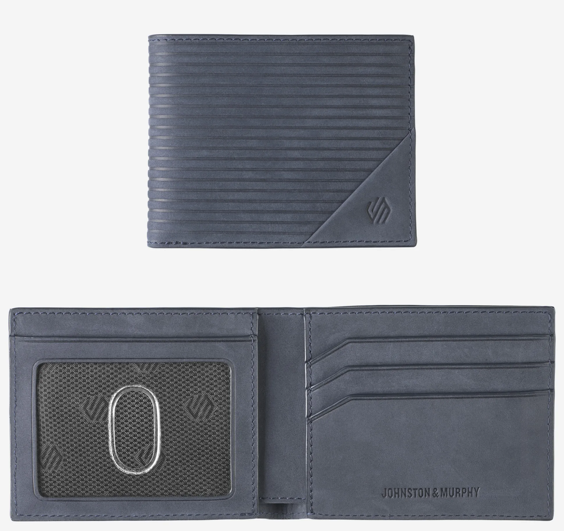 Wallets | Wallets^Johnston & Murphy Jackson Scored Oil-Tanned Bill NavyOiled