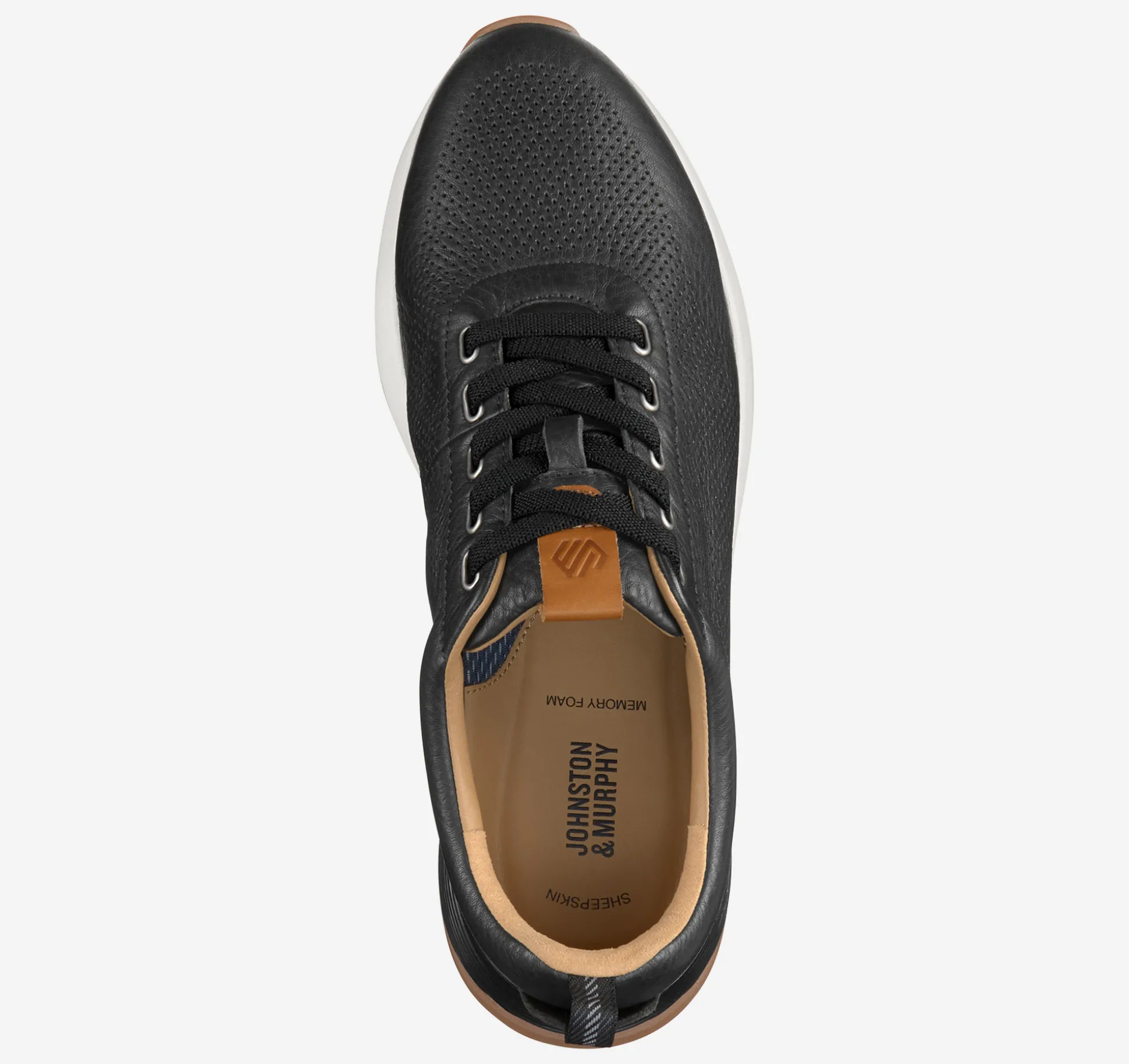 New Arrivals | Sneakers^Johnston & Murphy Kinnon Perfed Jogger BlackFullGrain