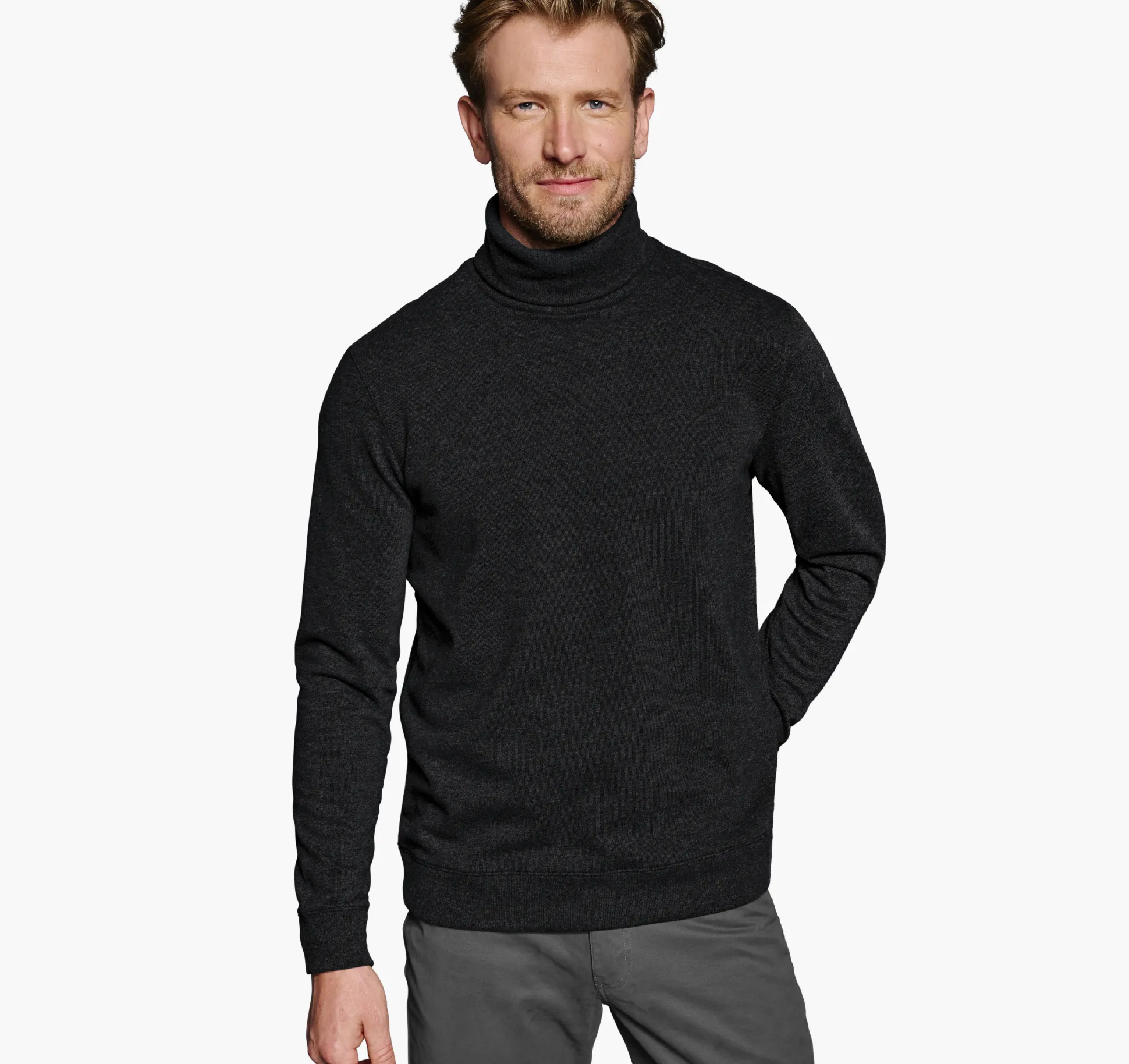 Sweaters & Knits^Johnston & Murphy Knit Turtleneck Black