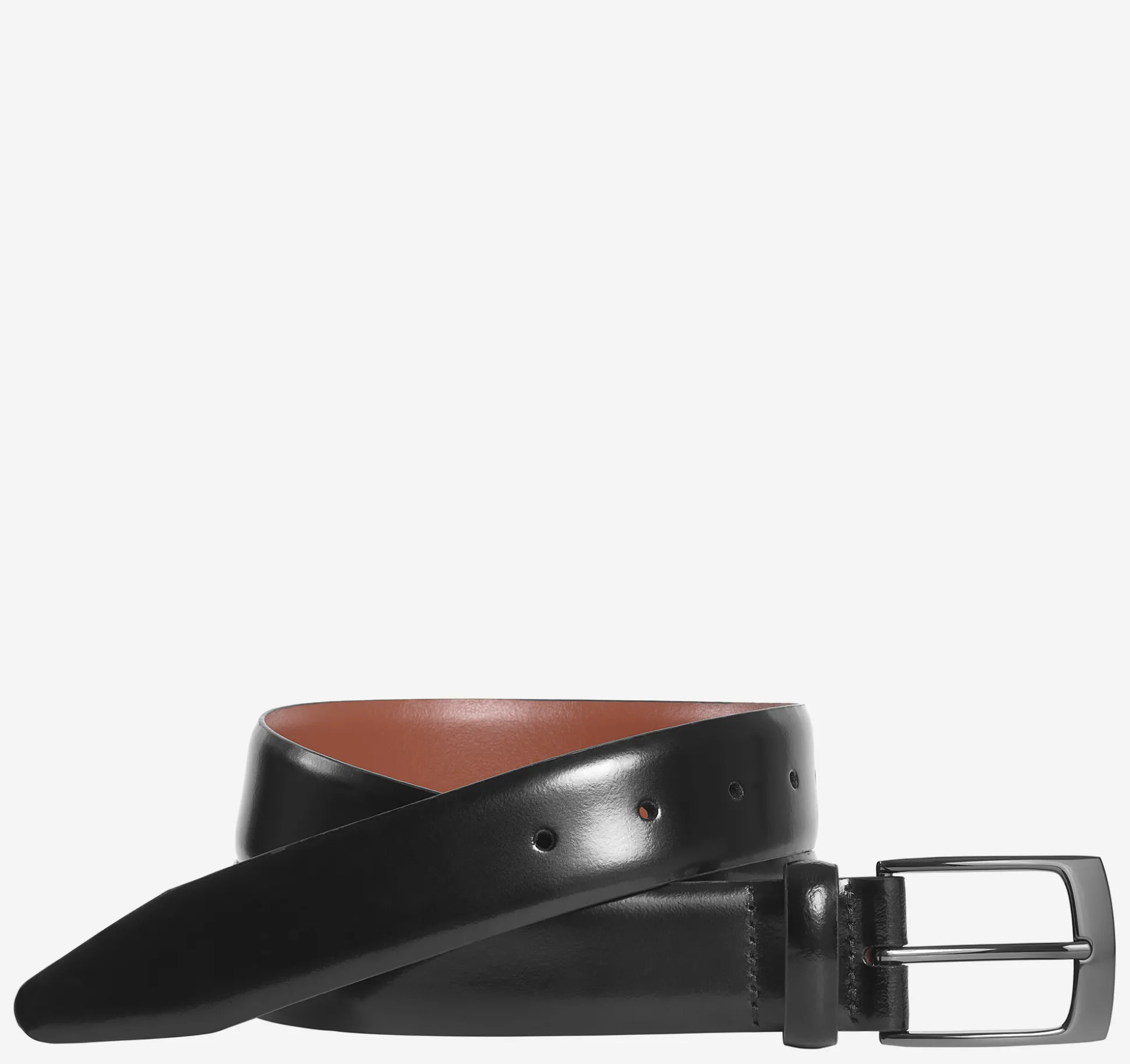 Belts^Johnston & Murphy Leather Belt Black