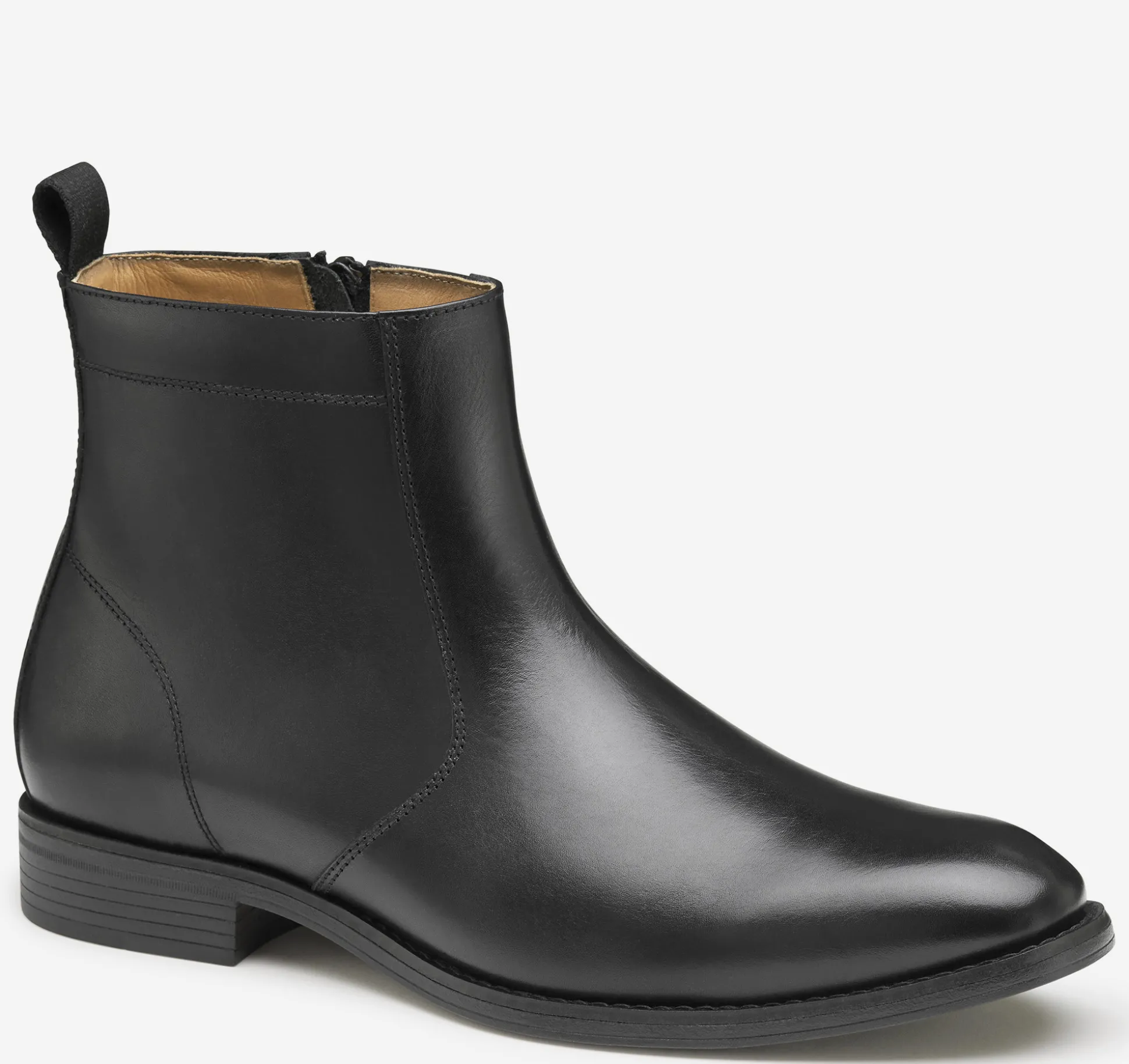 Dress Shoes | Boots^Johnston & Murphy Lewis Zip Boot BlackFullGrain