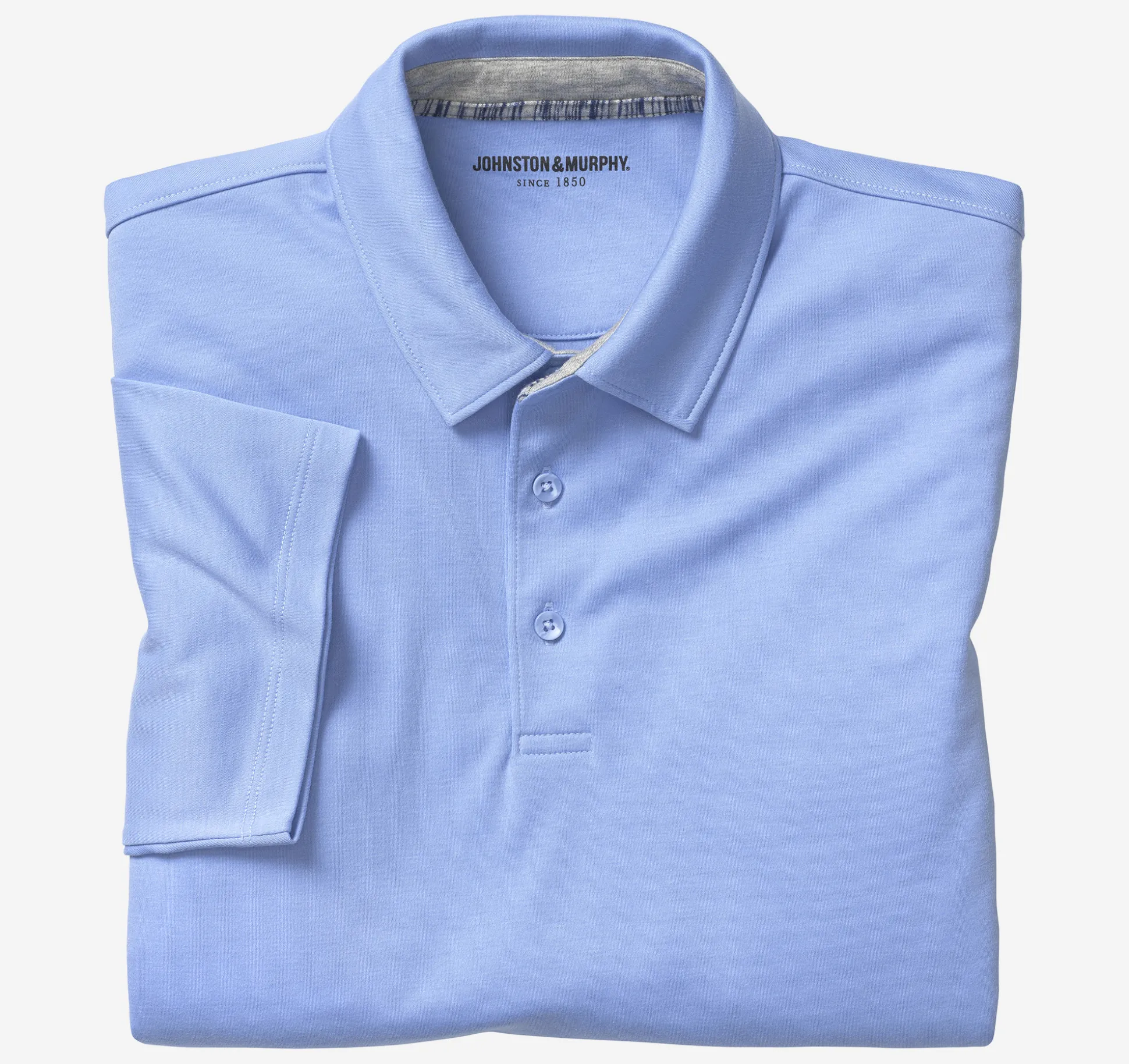 Polos & Tees^Johnston & Murphy Liquid Cotton Polo Blue