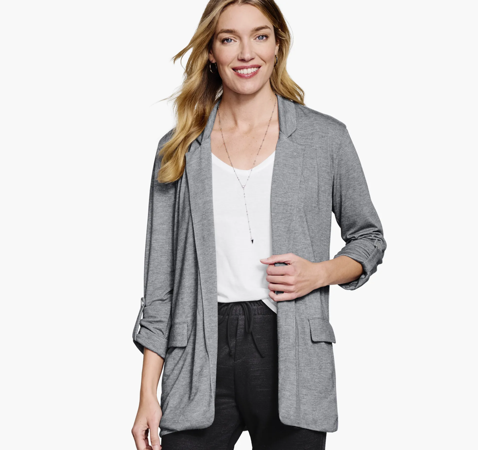Shirts, Sweaters & Blazers^Johnston & Murphy Mélange Knit Blazer Charcoal