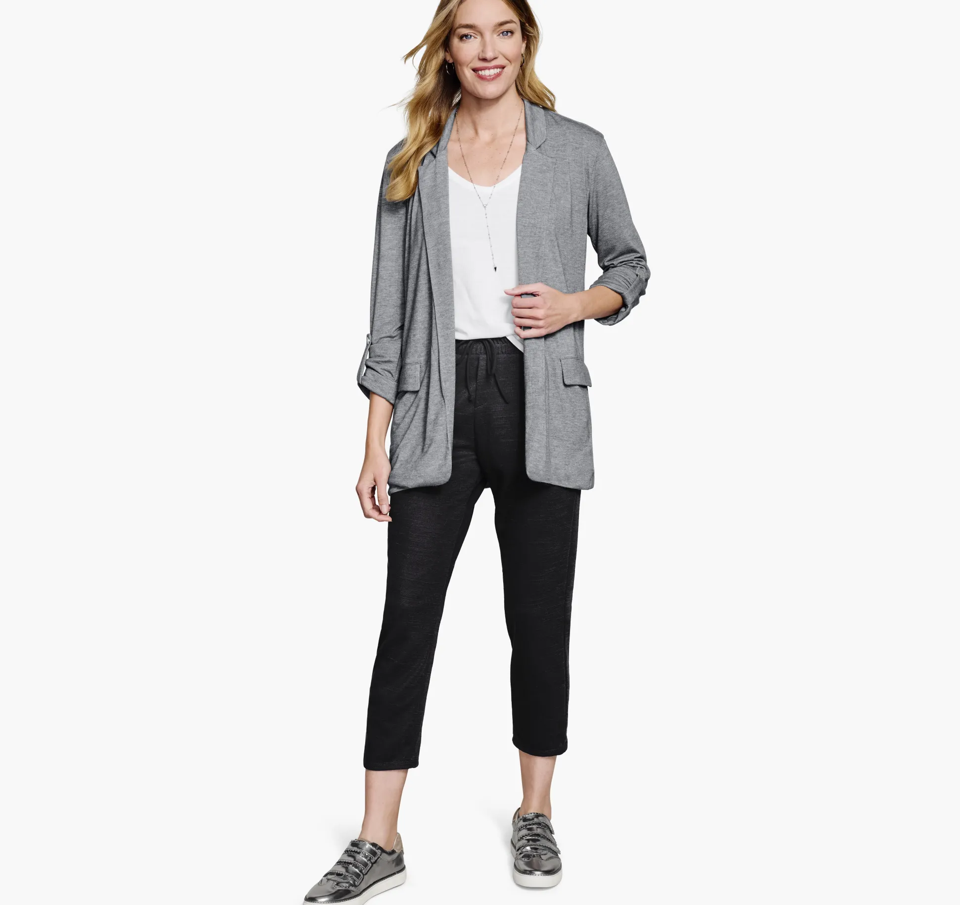 Shirts, Sweaters & Blazers^Johnston & Murphy Mélange Knit Blazer Charcoal