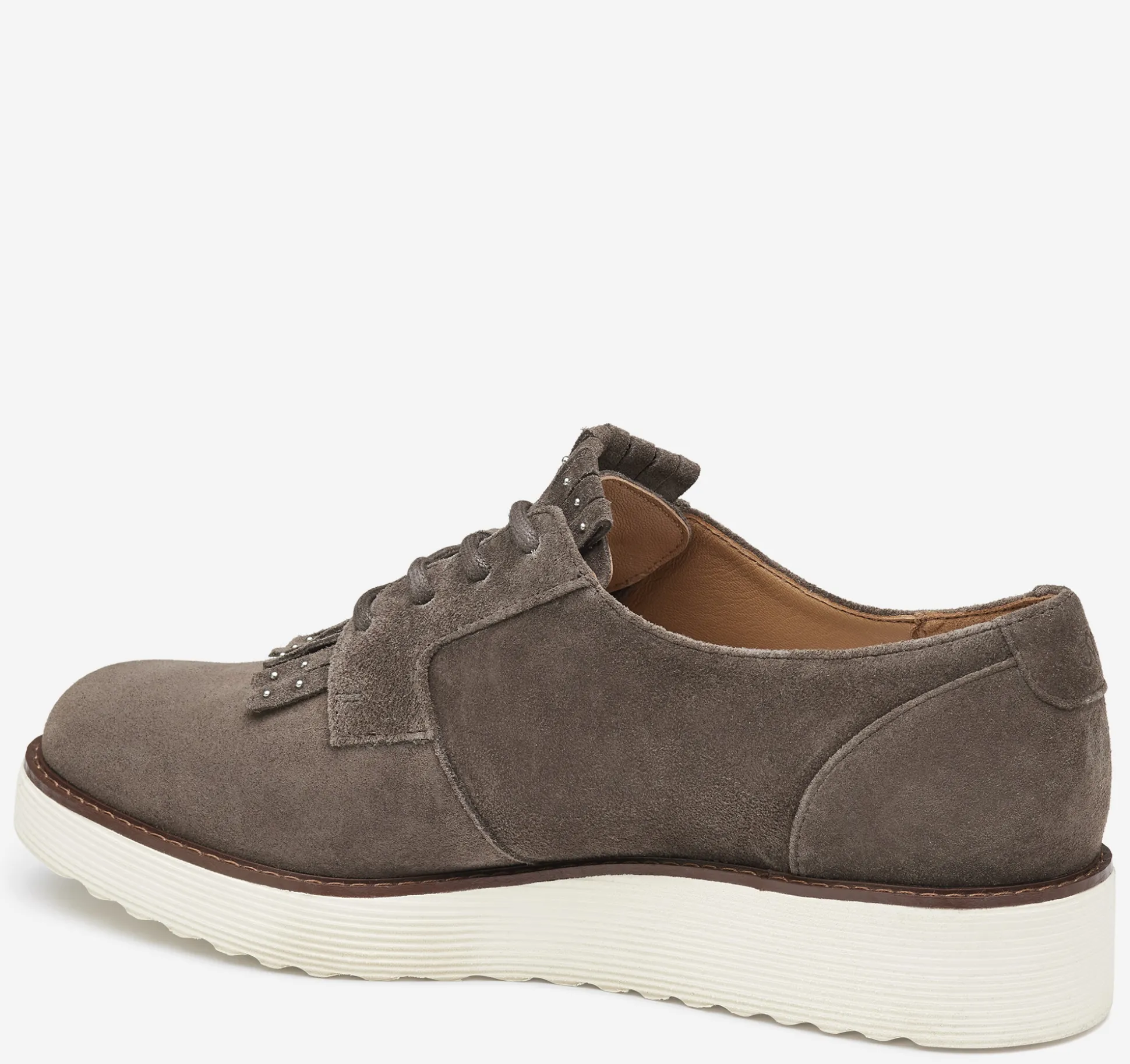 Mules & Loafers^Johnston & Murphy Mitzi Kiltie Oxford DarkGraySuede