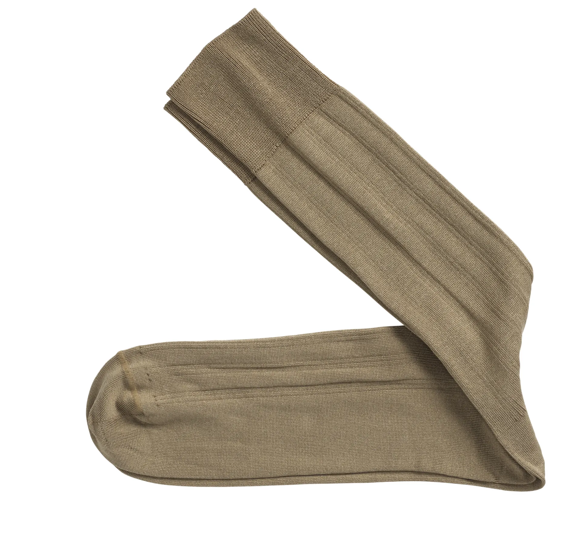 Socks^Johnston & Murphy Pima Cotton Ribbed Socks Tan