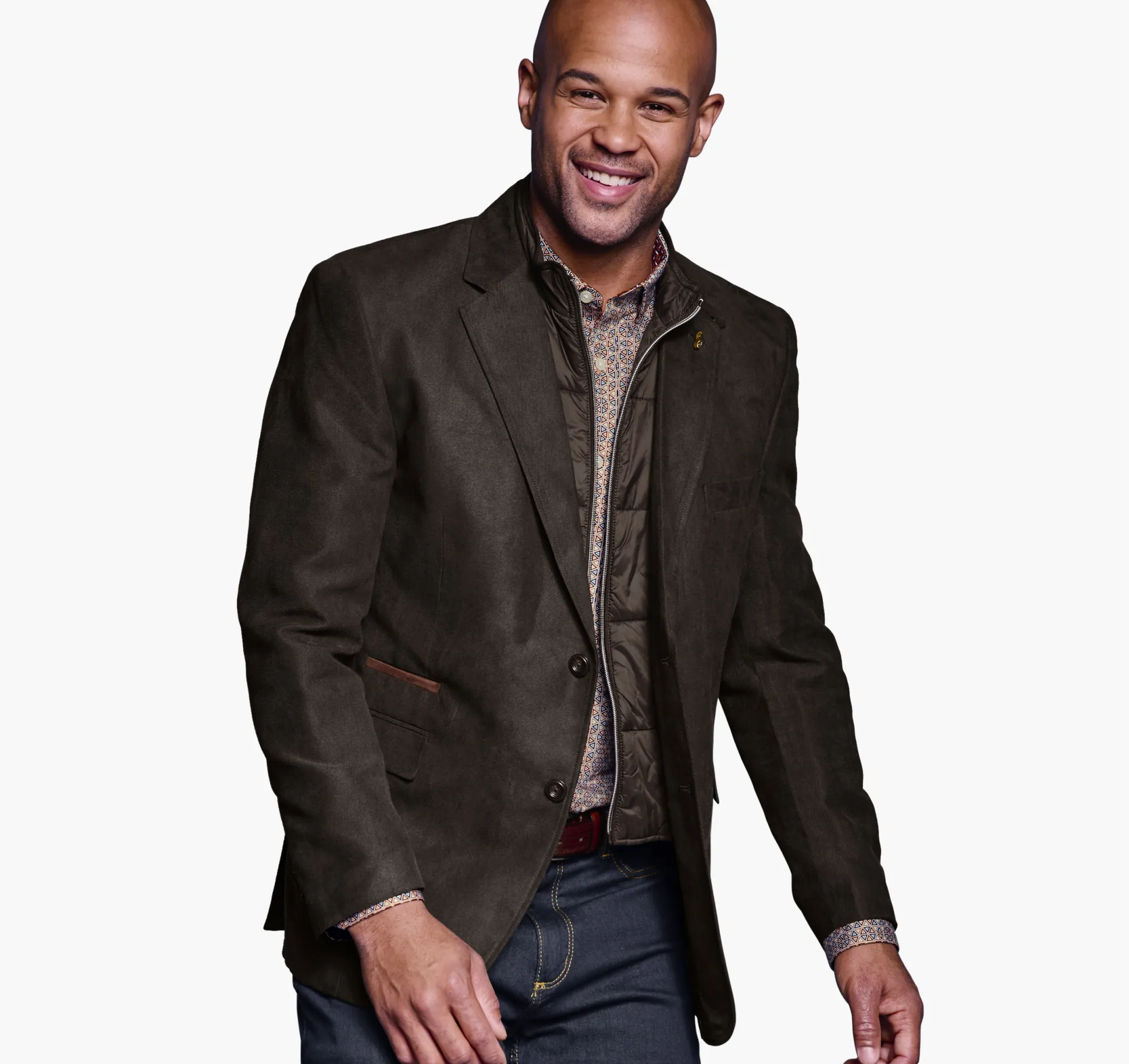 Blazers^Johnston & Murphy Plush Bib Blazer Olive