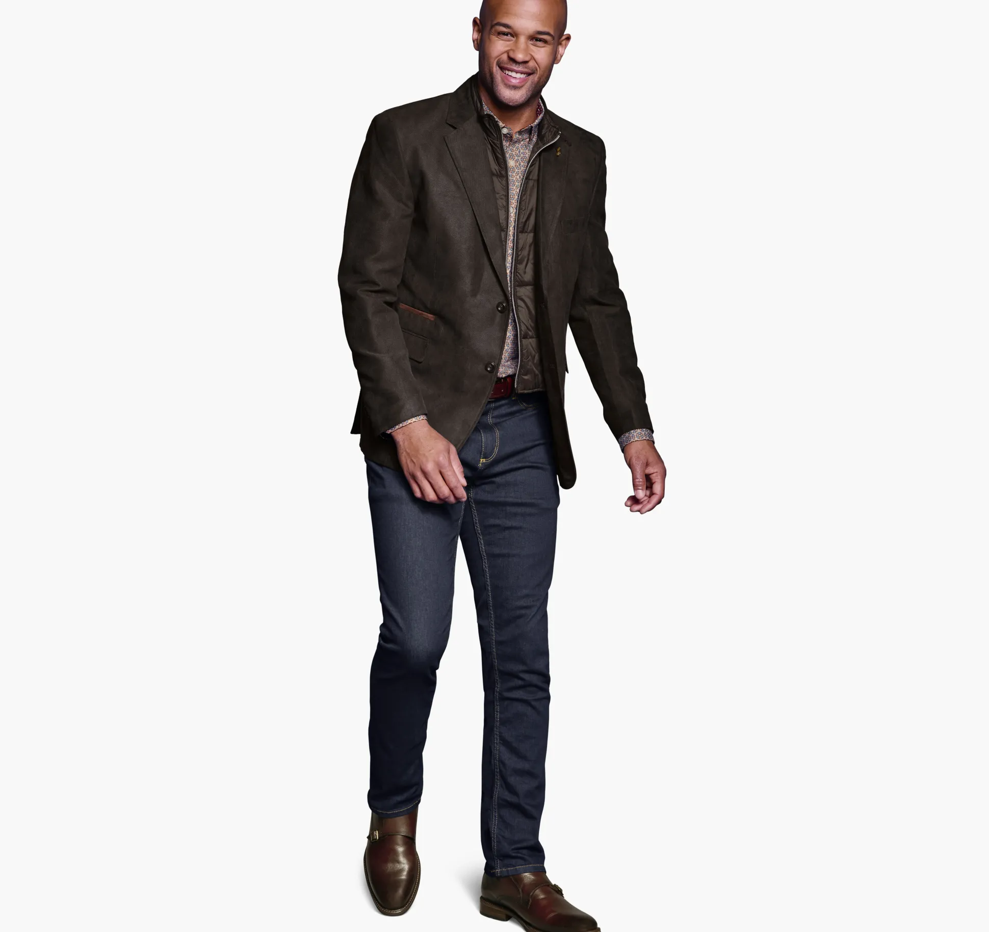 Blazers^Johnston & Murphy Plush Bib Blazer Olive