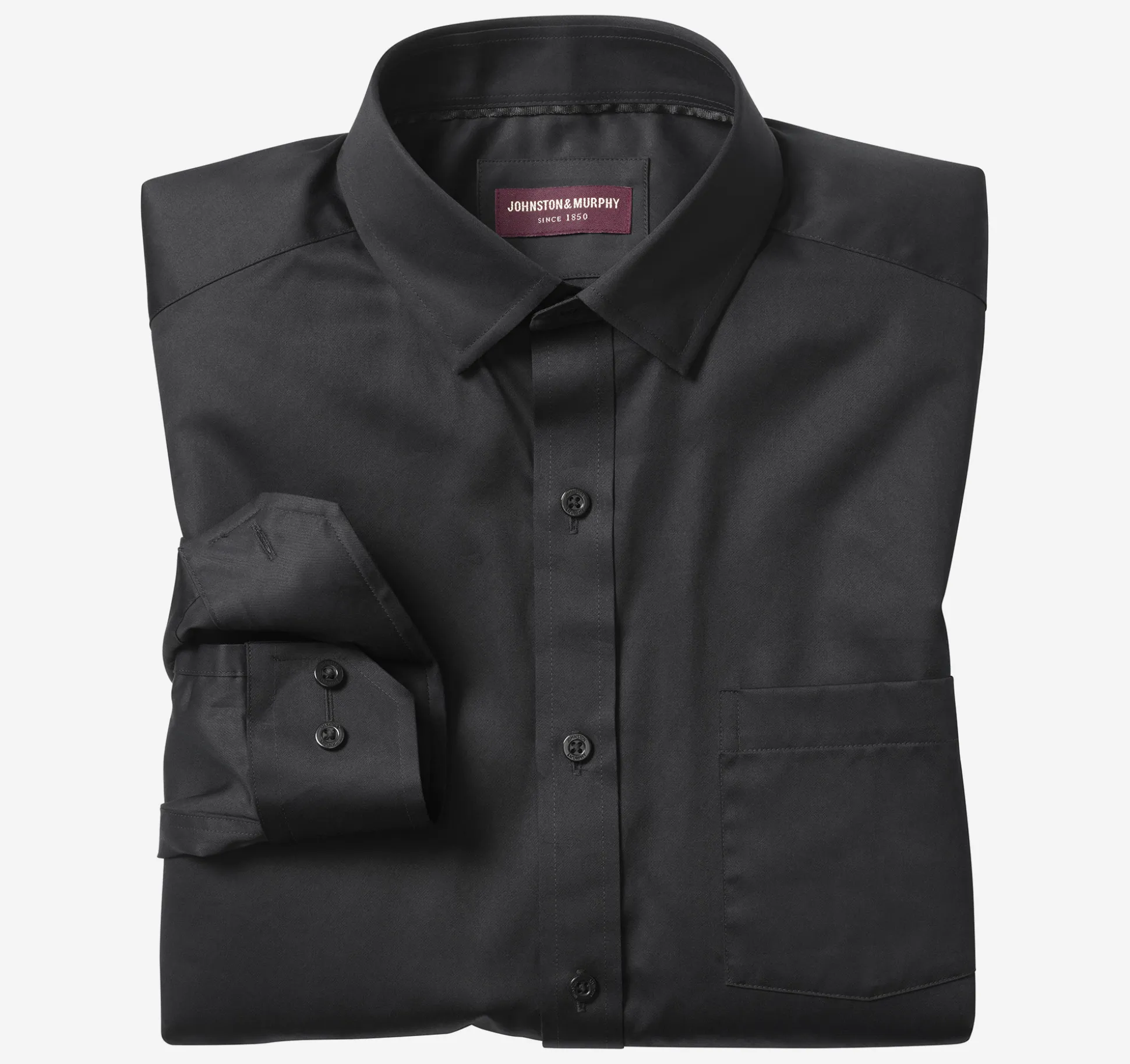Shirts^Johnston & Murphy Premium Cotton Shirts BlackSateenPoplin