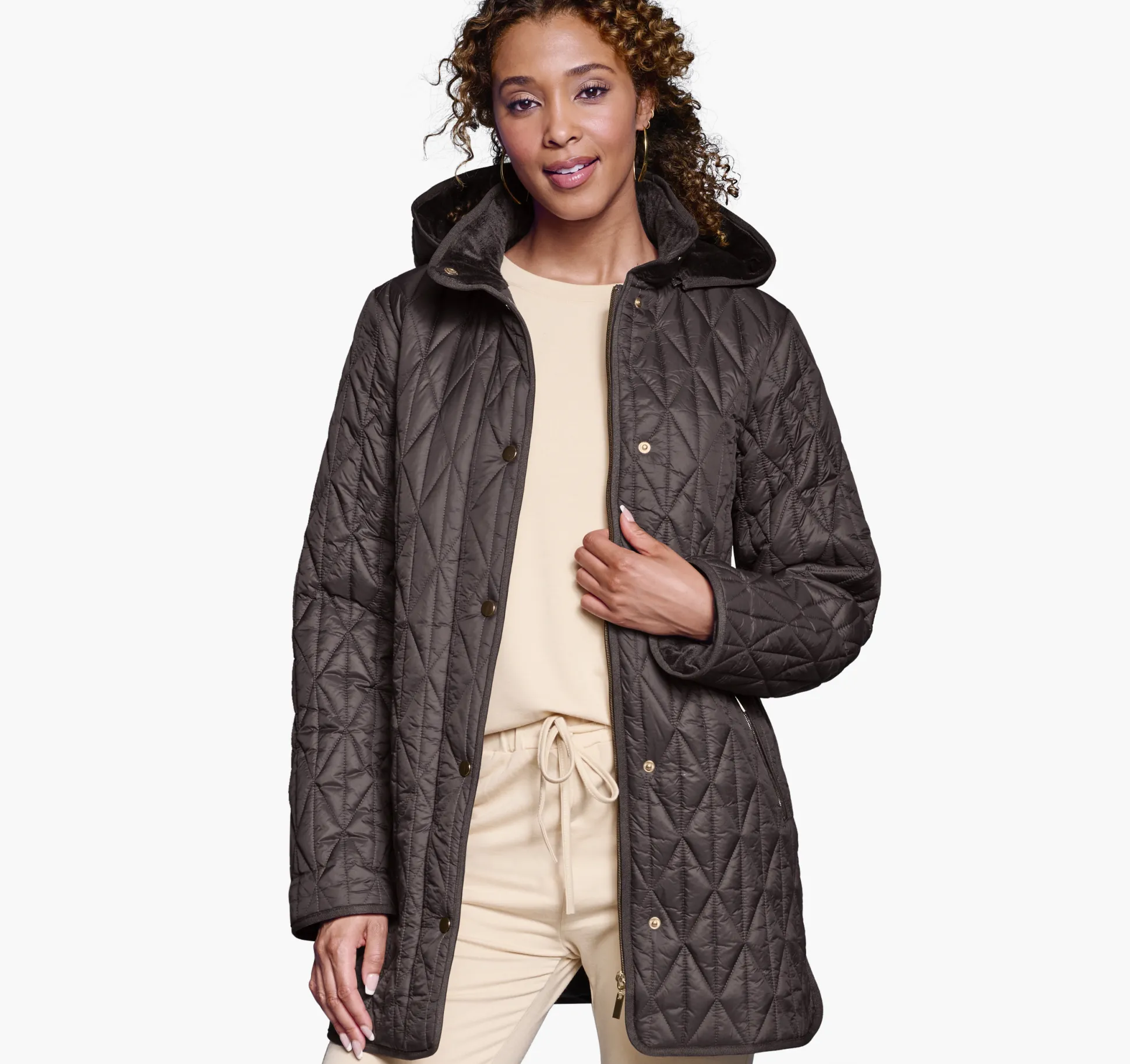 Coats, Jackets & Vests^Johnston & Murphy Quilted Coat DarkBrown