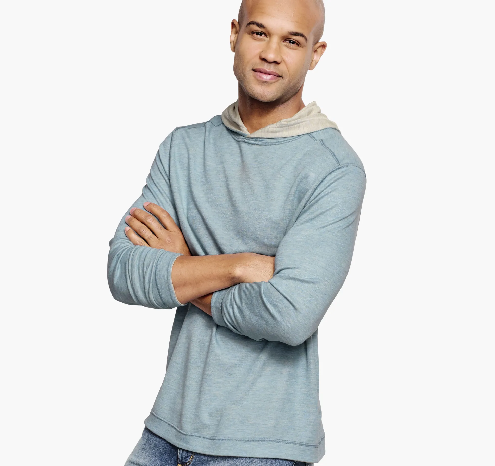 Loungewear^Johnston & Murphy Reversible Knit Hoodie Oatmeal/Mint
