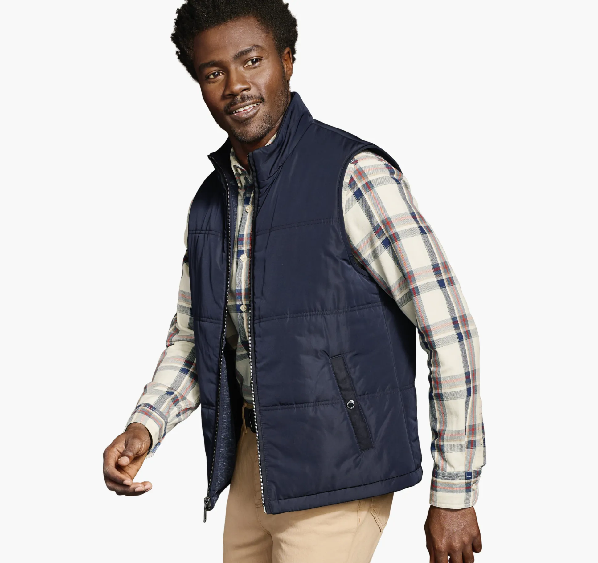 Coats, Jackets & Vests^Johnston & Murphy Reversible Quilt Vest Navy