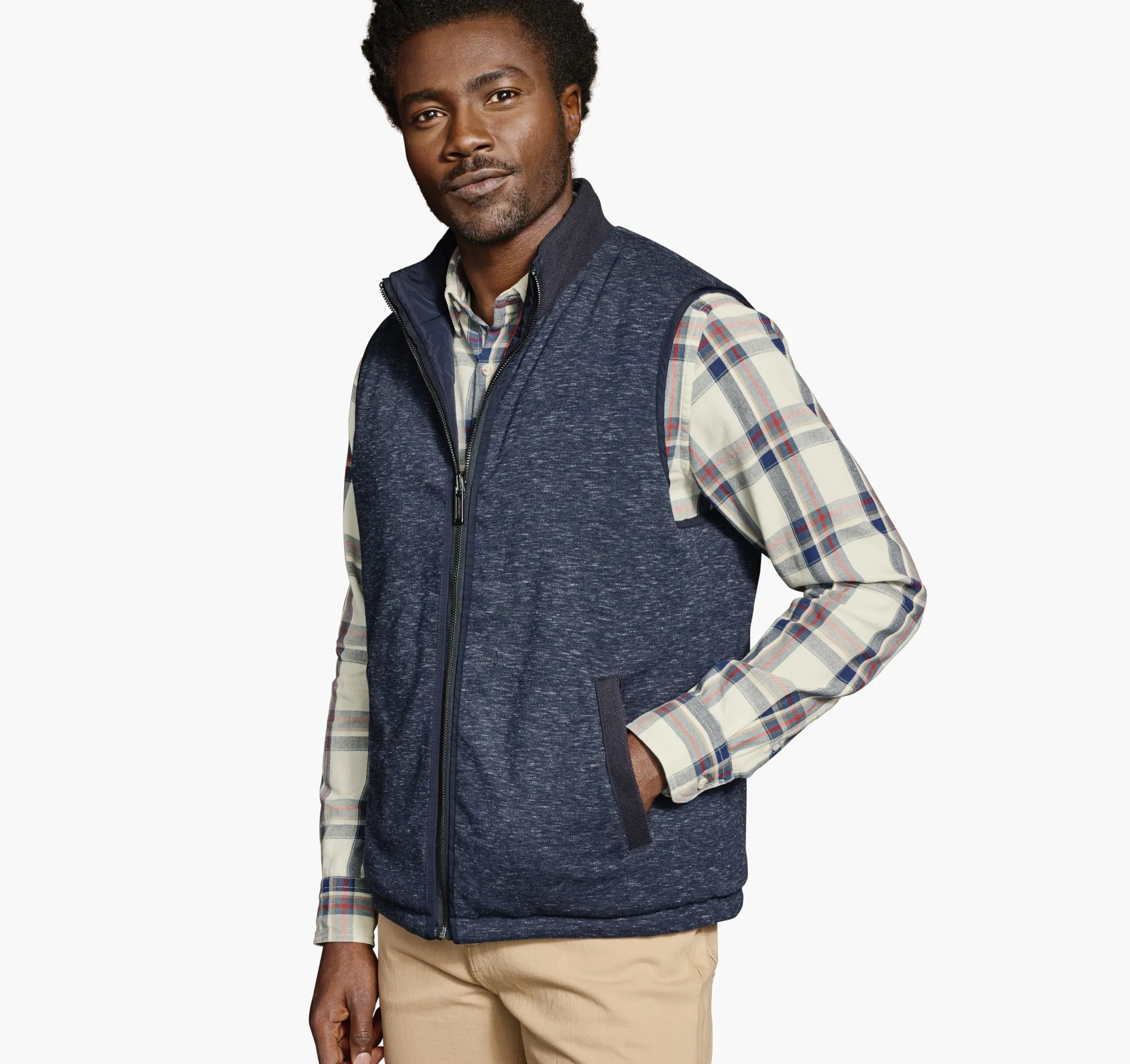 Coats, Jackets & Vests^Johnston & Murphy Reversible Quilt Vest Navy