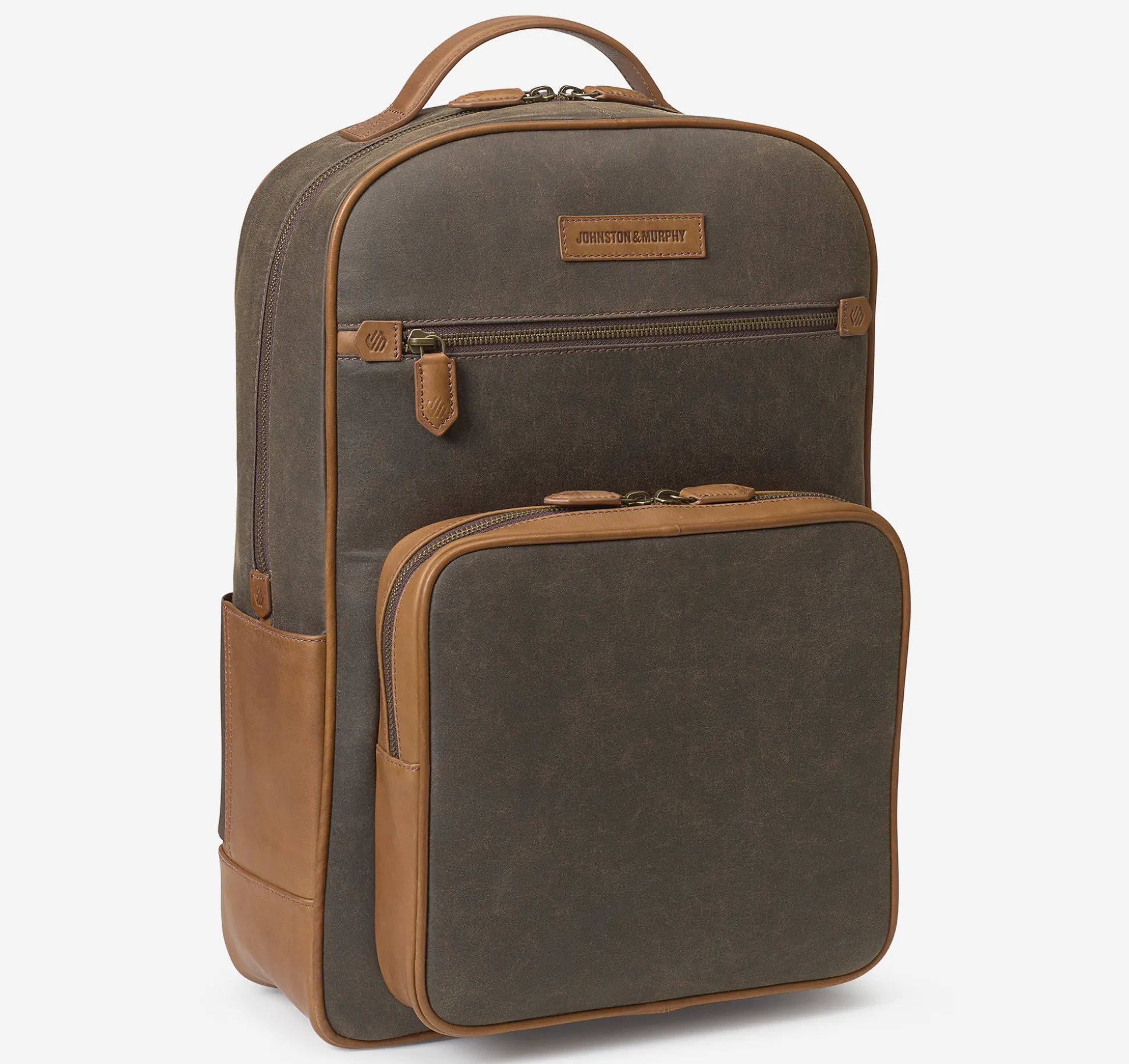 Backpacks & Briefcases | Backpacks & Briefcases^Johnston & Murphy Rhodes Backpack BrownAntiqueCotton/TanFullGrain